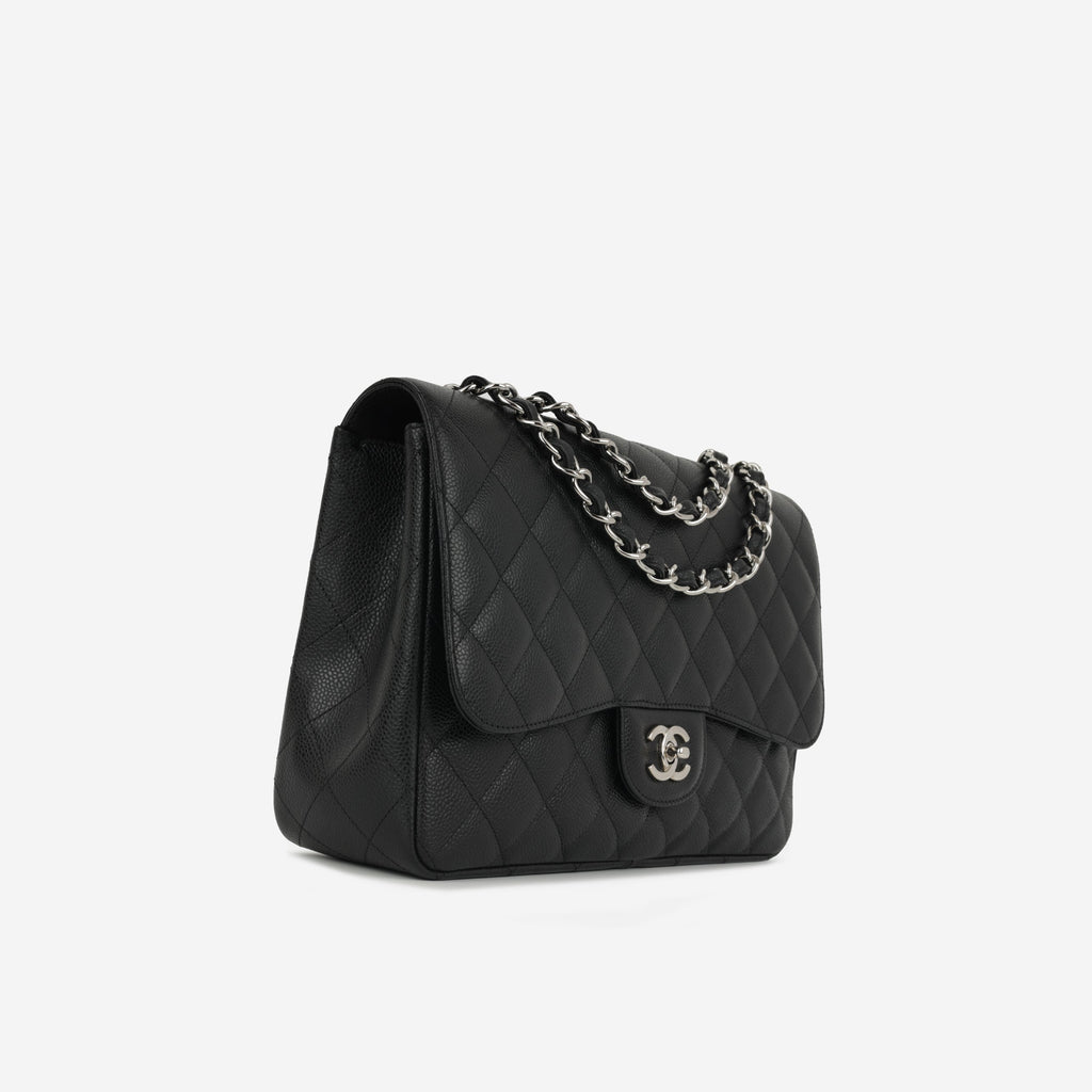 Chanel Classic Flap Bag - Jumbo Classic Single Flap | Silver Hardware