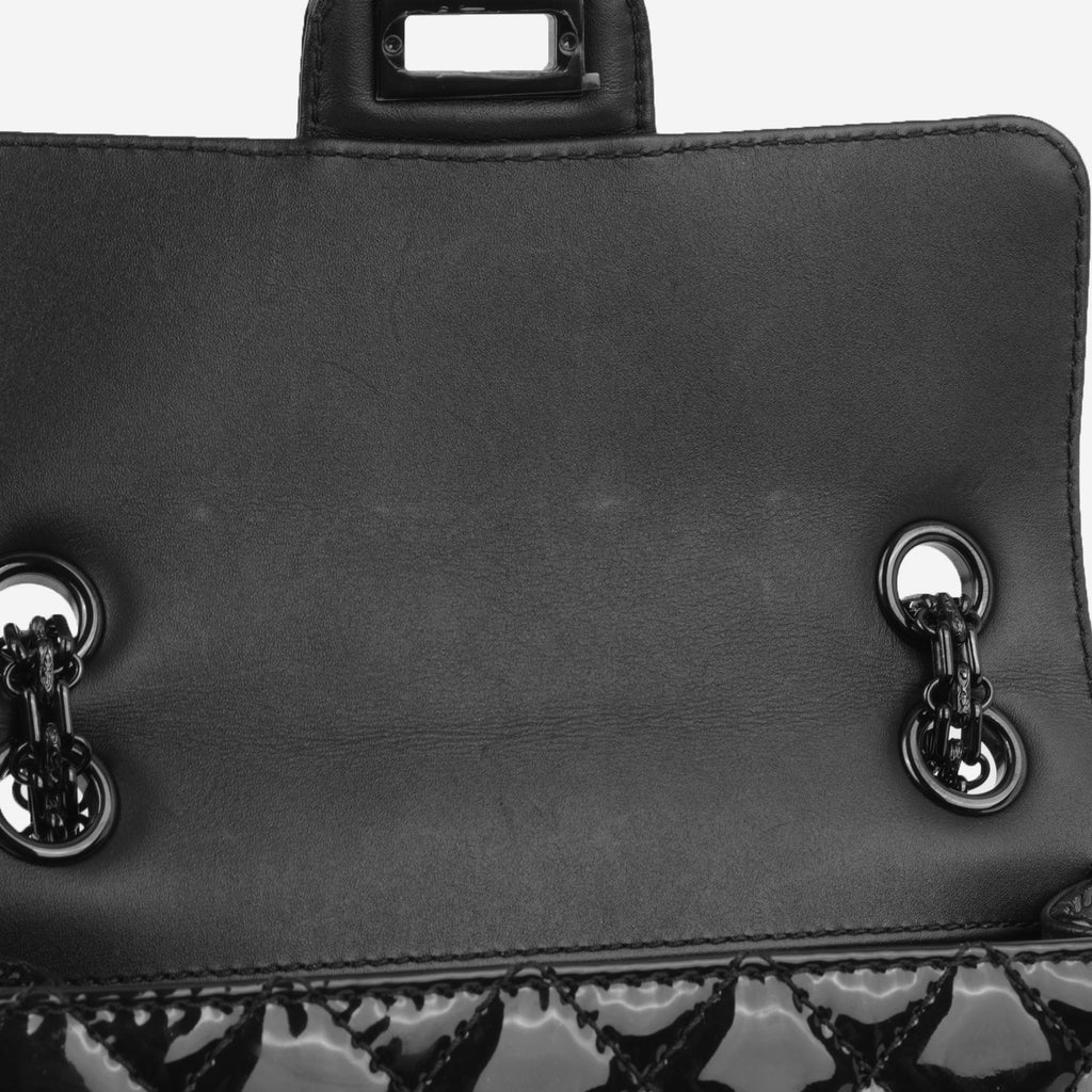 Chanel 2.55 Reissue 224 So Black  - Black Patent | Black Hardware