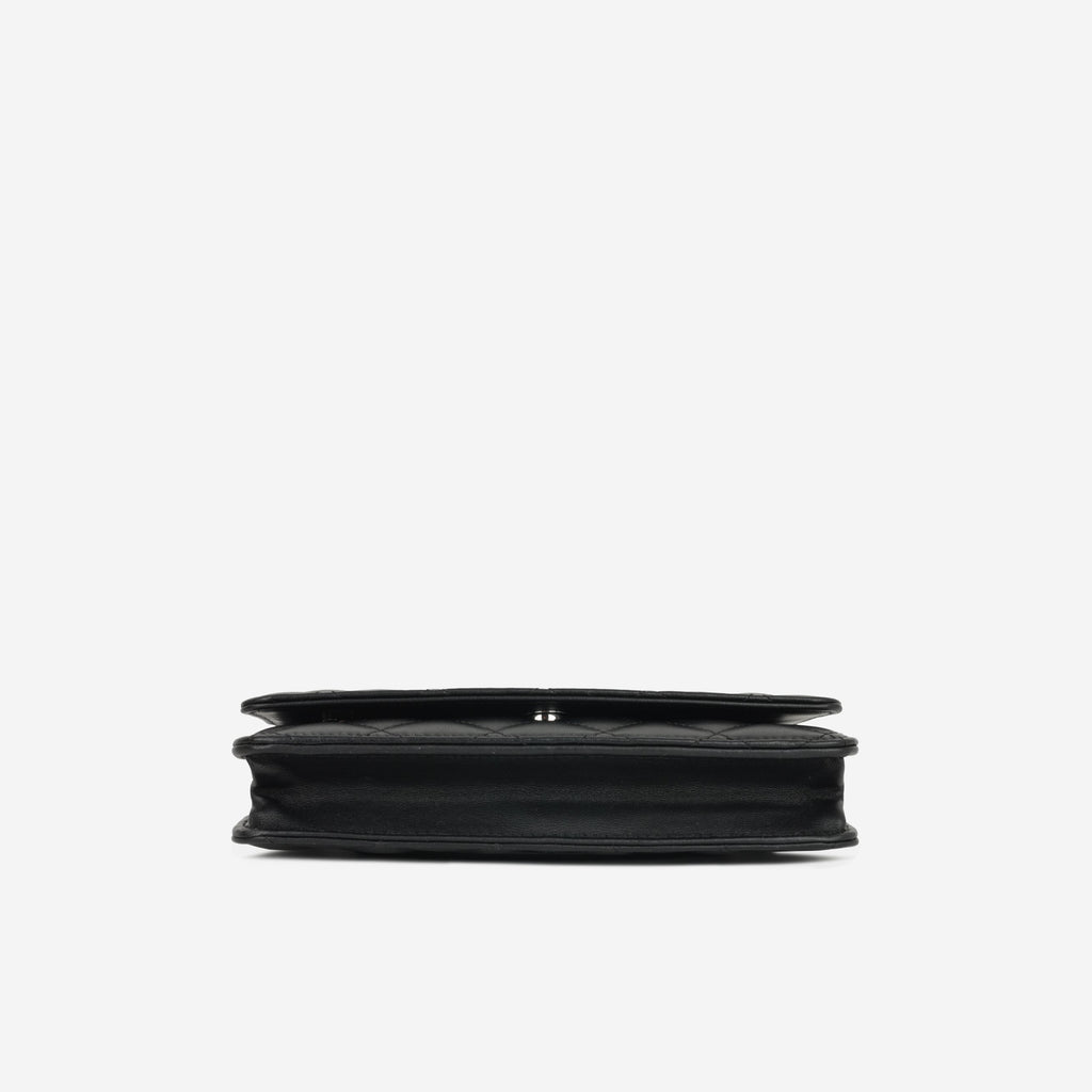 Chanel Classic Wallet on Chain - Black Lambskin | Silver Hardware