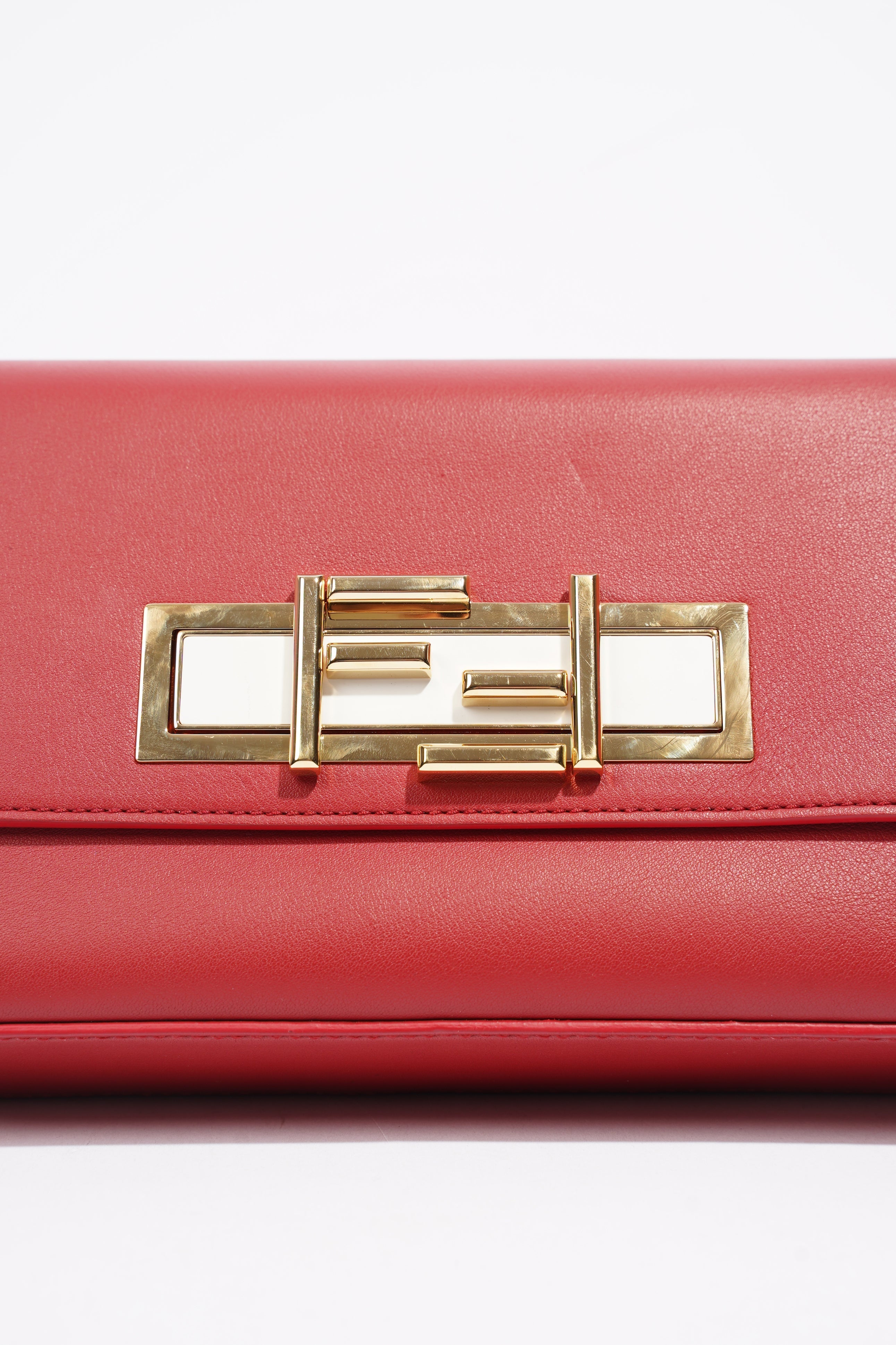 Fendi Baguette Bag Red Leather