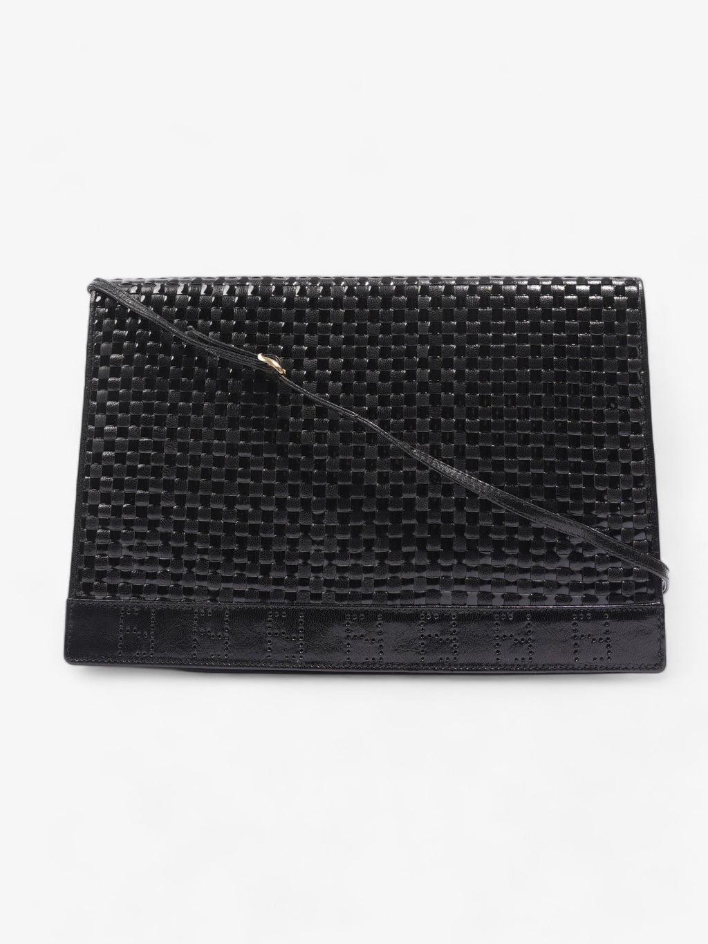 Fendi Clutch With Strap Black Leather
