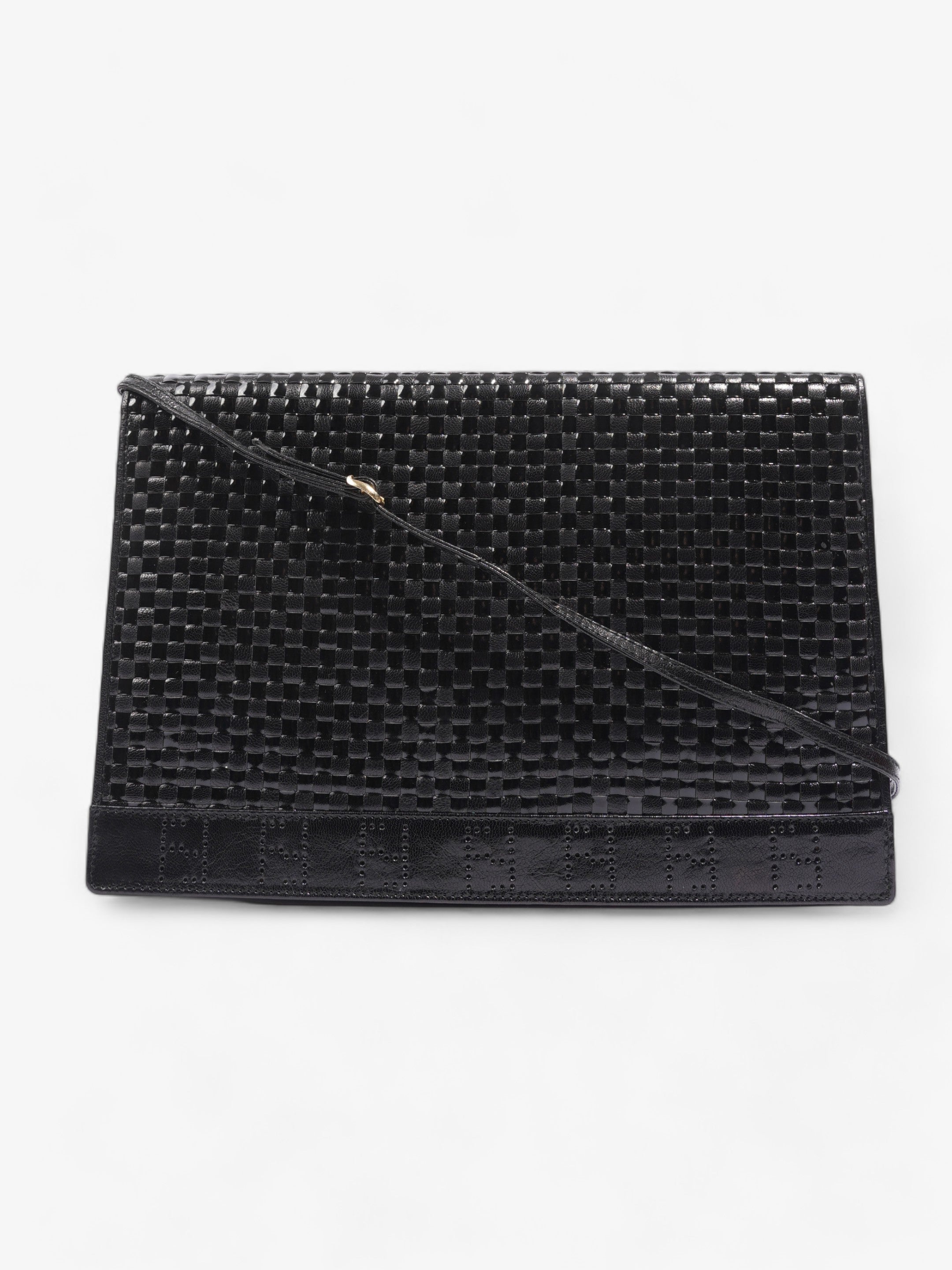 Fendi Clutch With Strap Black Leather