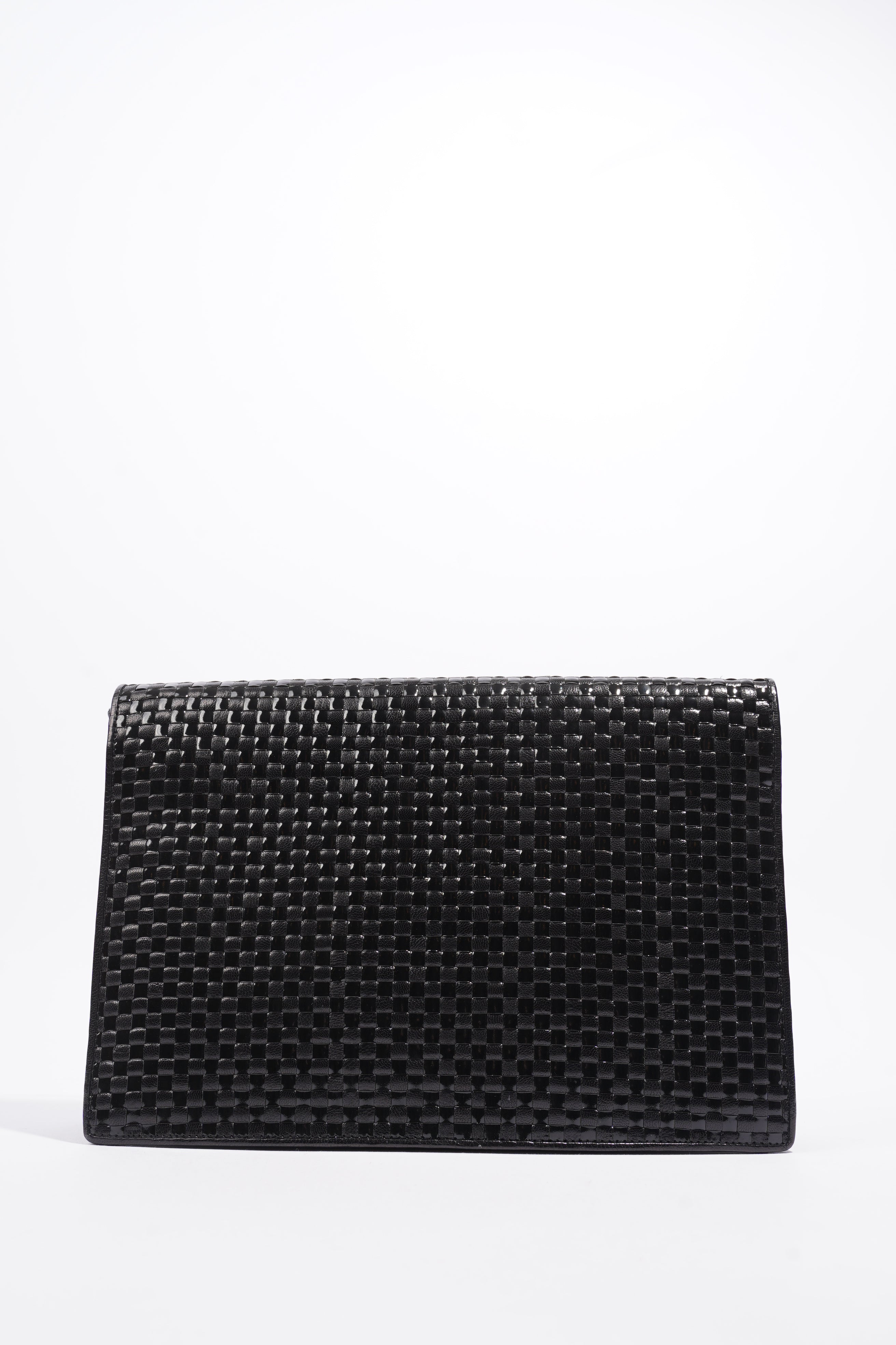 Fendi Clutch With Strap Black Leather