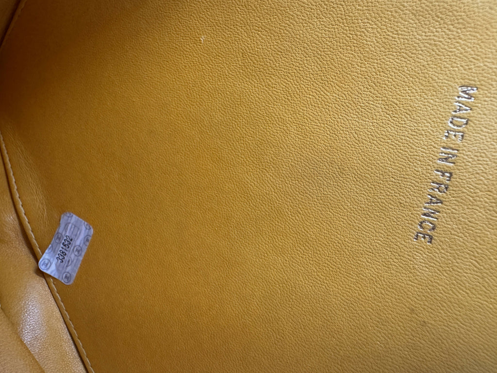 Chanel 1995 Vintage Barbie Yellow Heart Vanity Bag