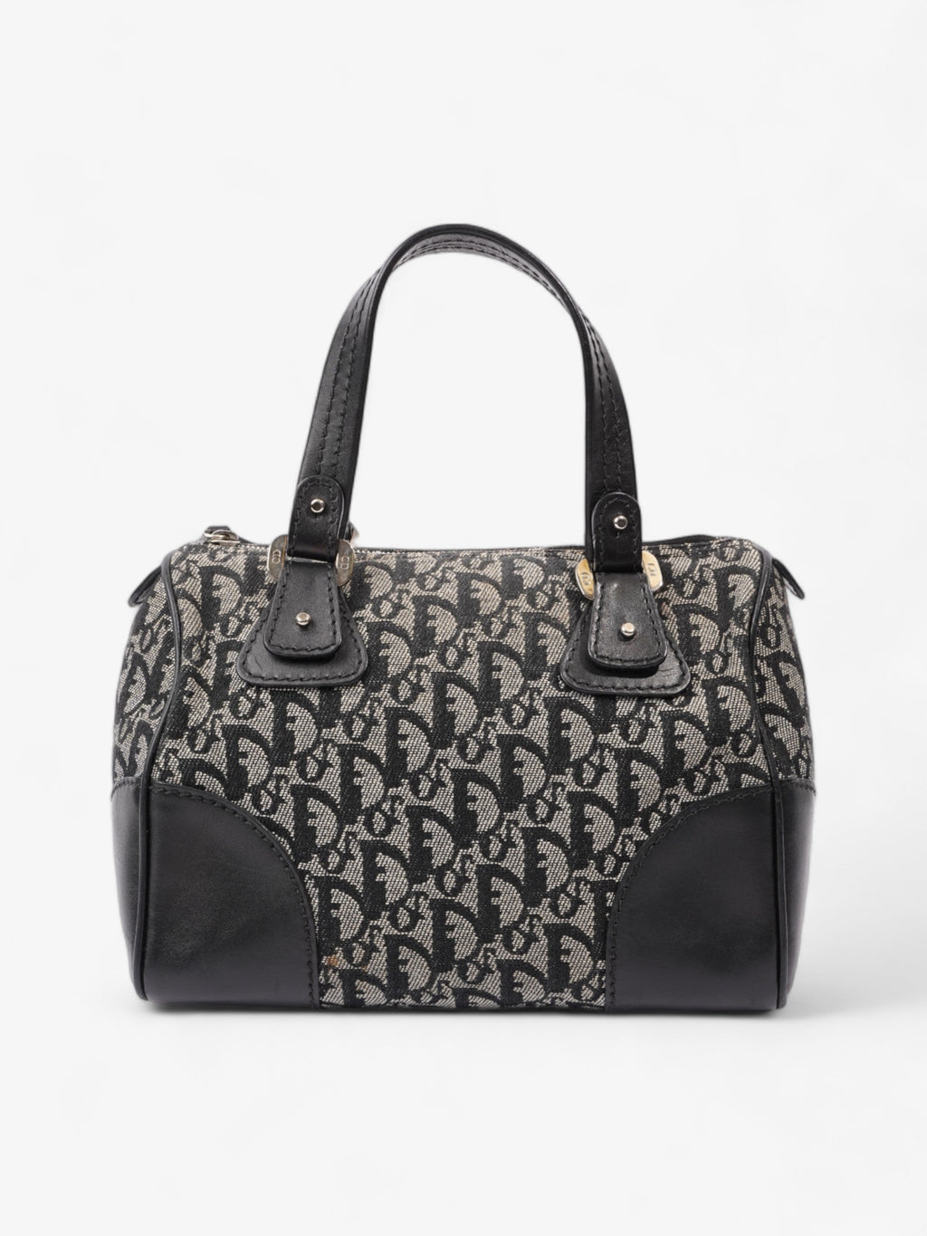 Christian Dior Boston Black Diorissimo Canvas Small