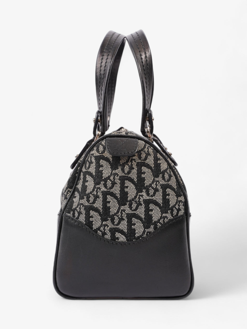 Christian Dior Boston Black Diorissimo Canvas Small