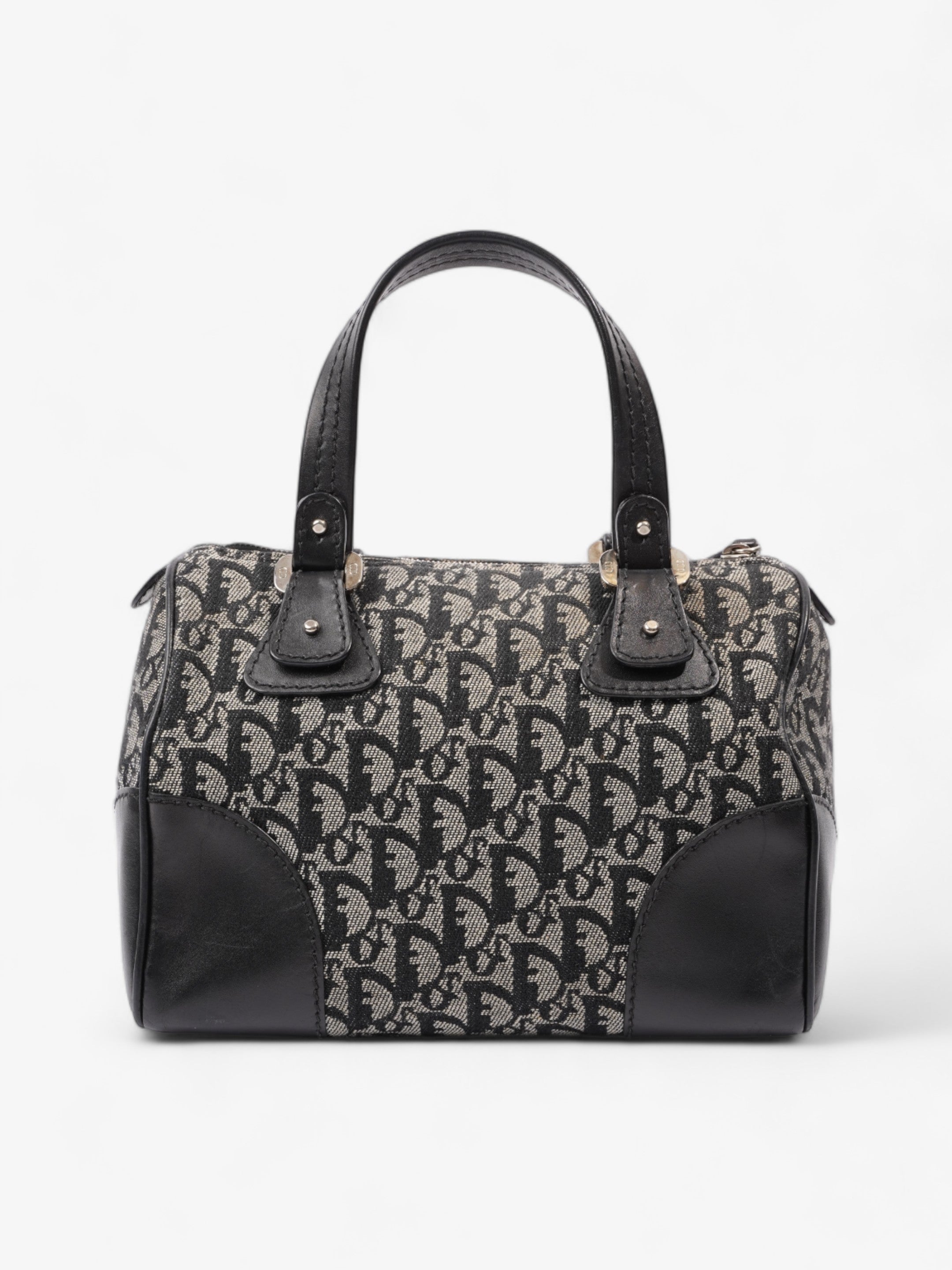 Christian Dior Boston Black Diorissimo Canvas Small
