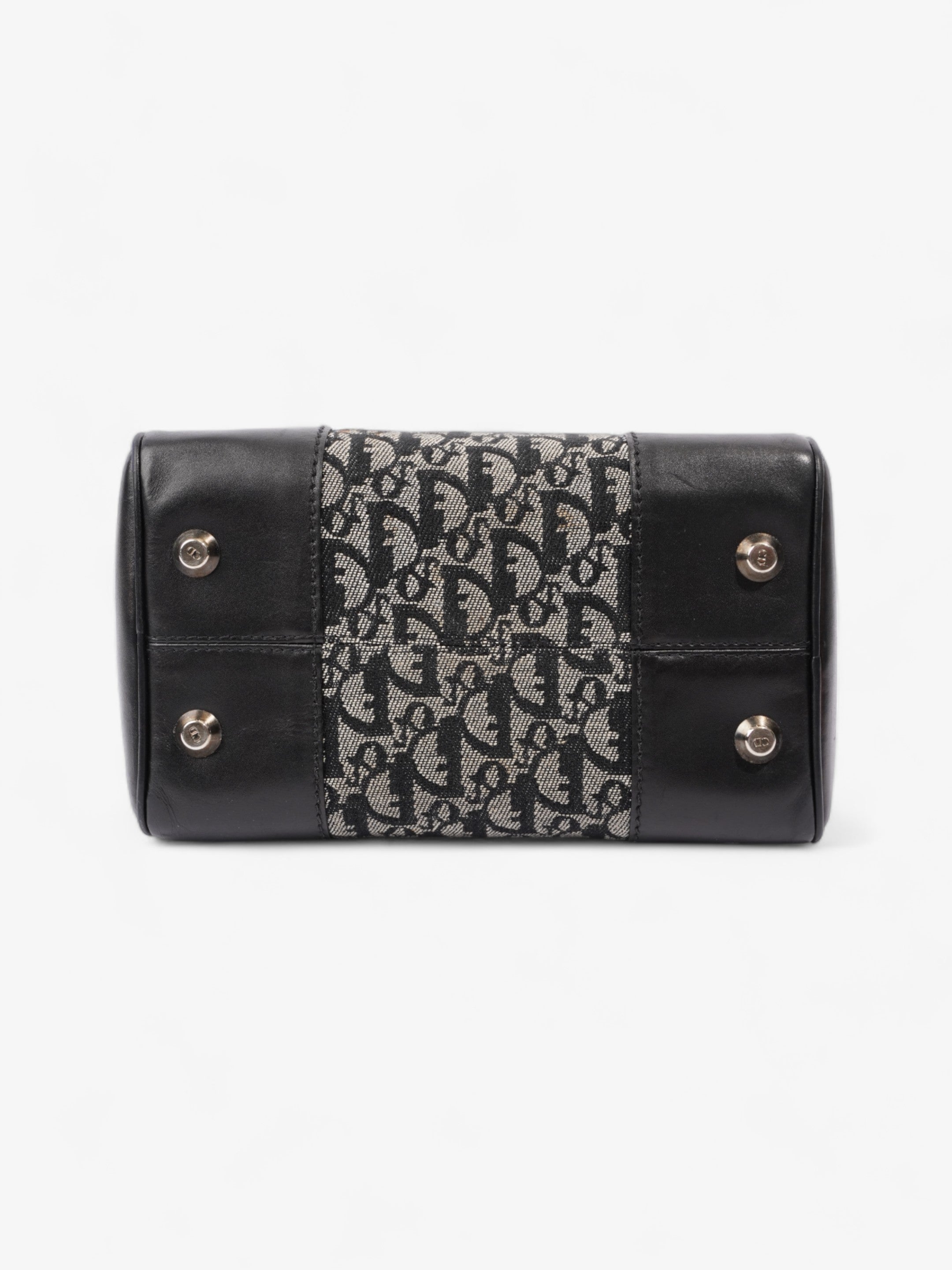 Christian Dior Boston Black Diorissimo Canvas Small