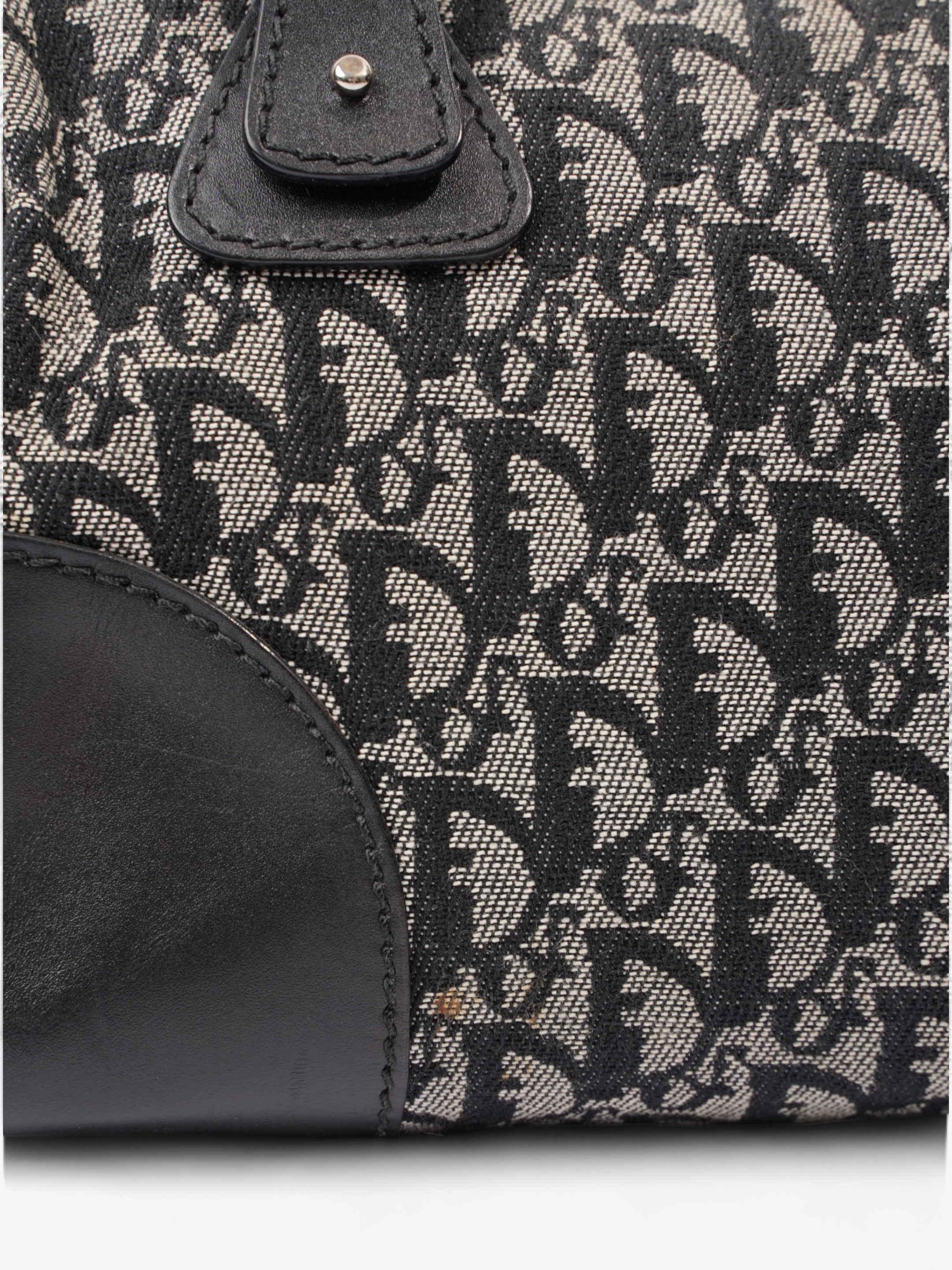 Christian Dior Boston Black Diorissimo Canvas Small