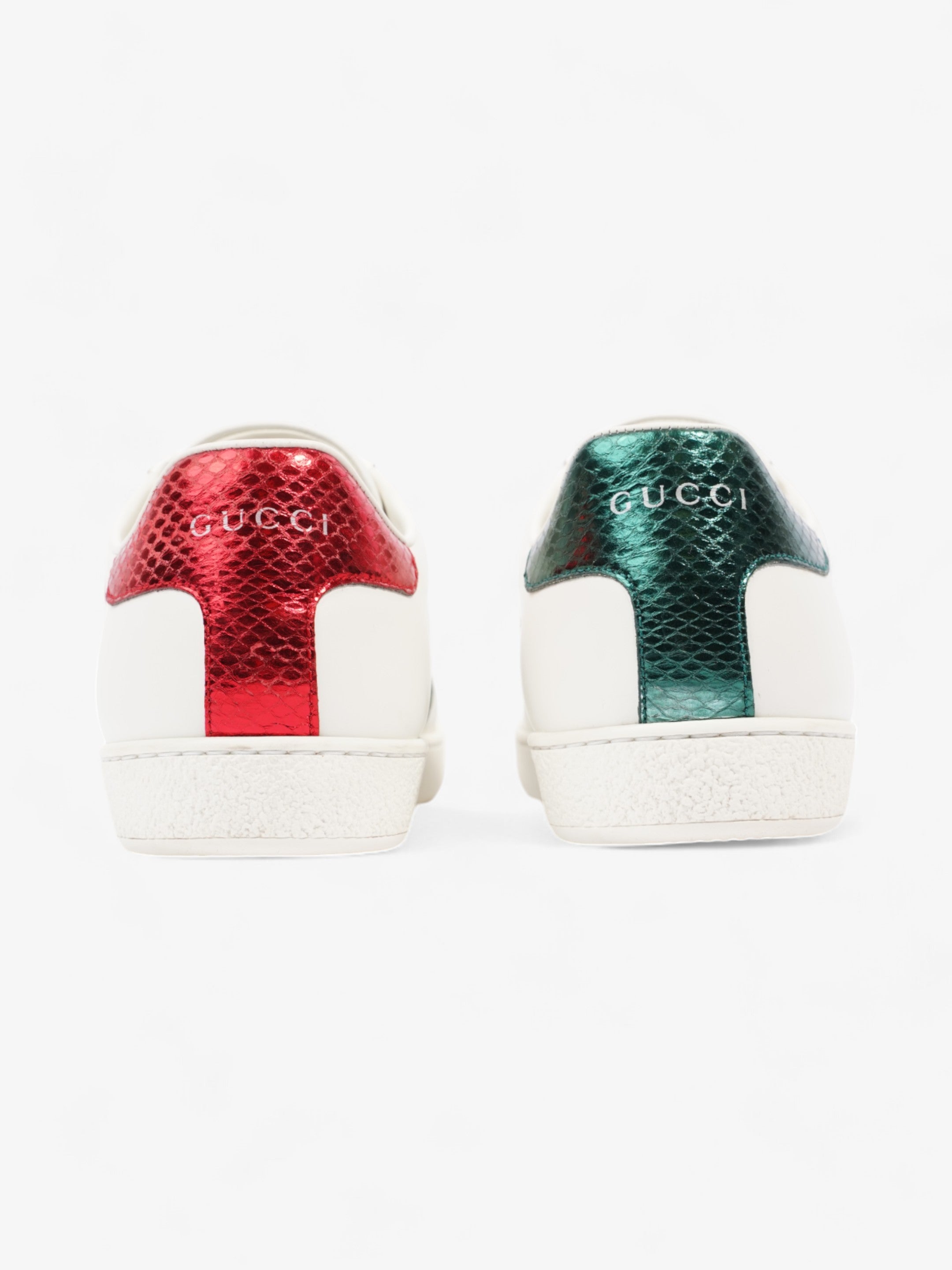 Gucci Ace Sneakers with Bee White / Green / Red Leather EU 38 UK 5