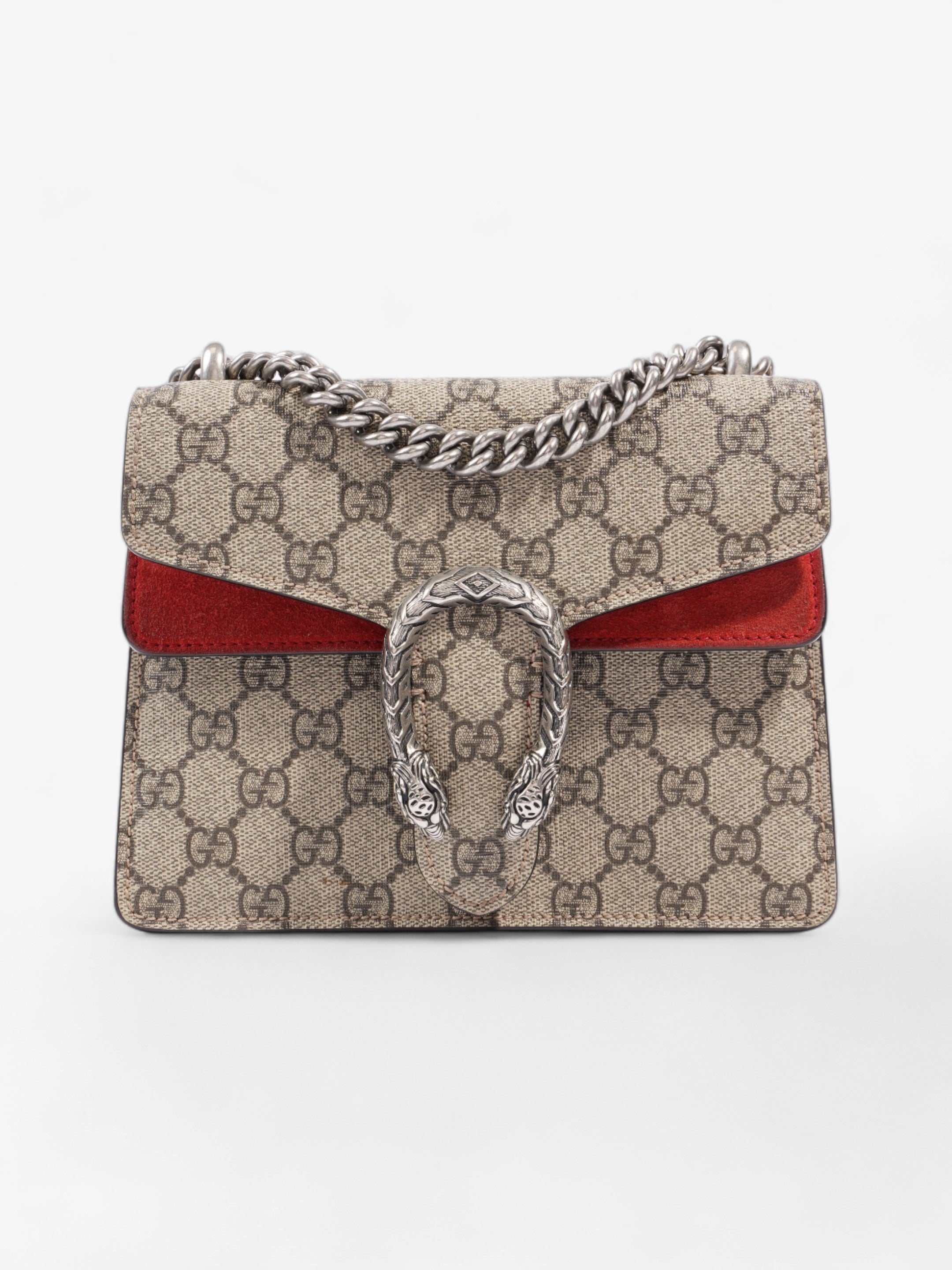 Gucci Dionysus Mini Beige And Ebony GG Supreme Coated Canvas