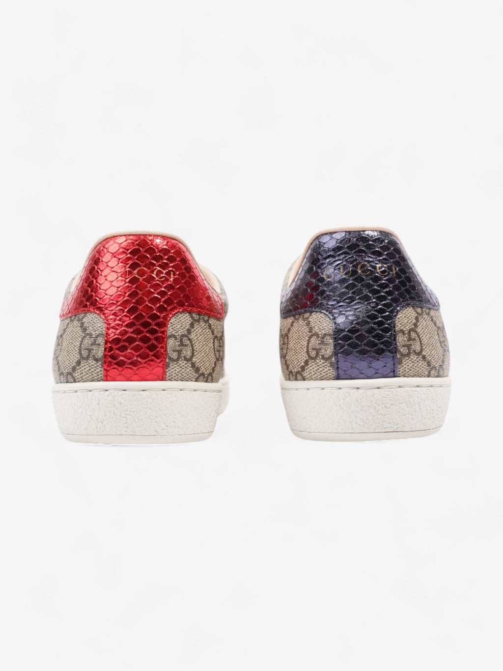 Gucci GG Supreme Ace Beige  / Navy / Red Canvas EU 38 UK 5