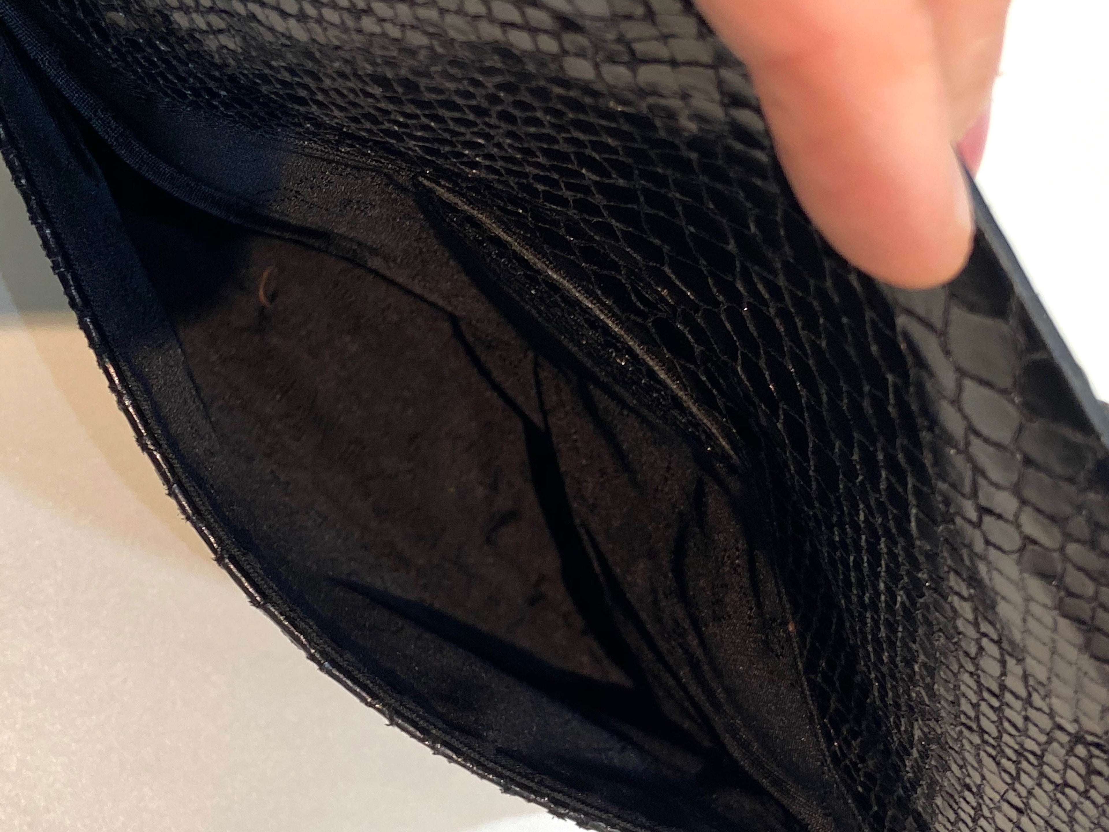STELLA MCCARTNEY SMALL VEGAN SNAKESKIN FALABELLA CROSSBODY BAG