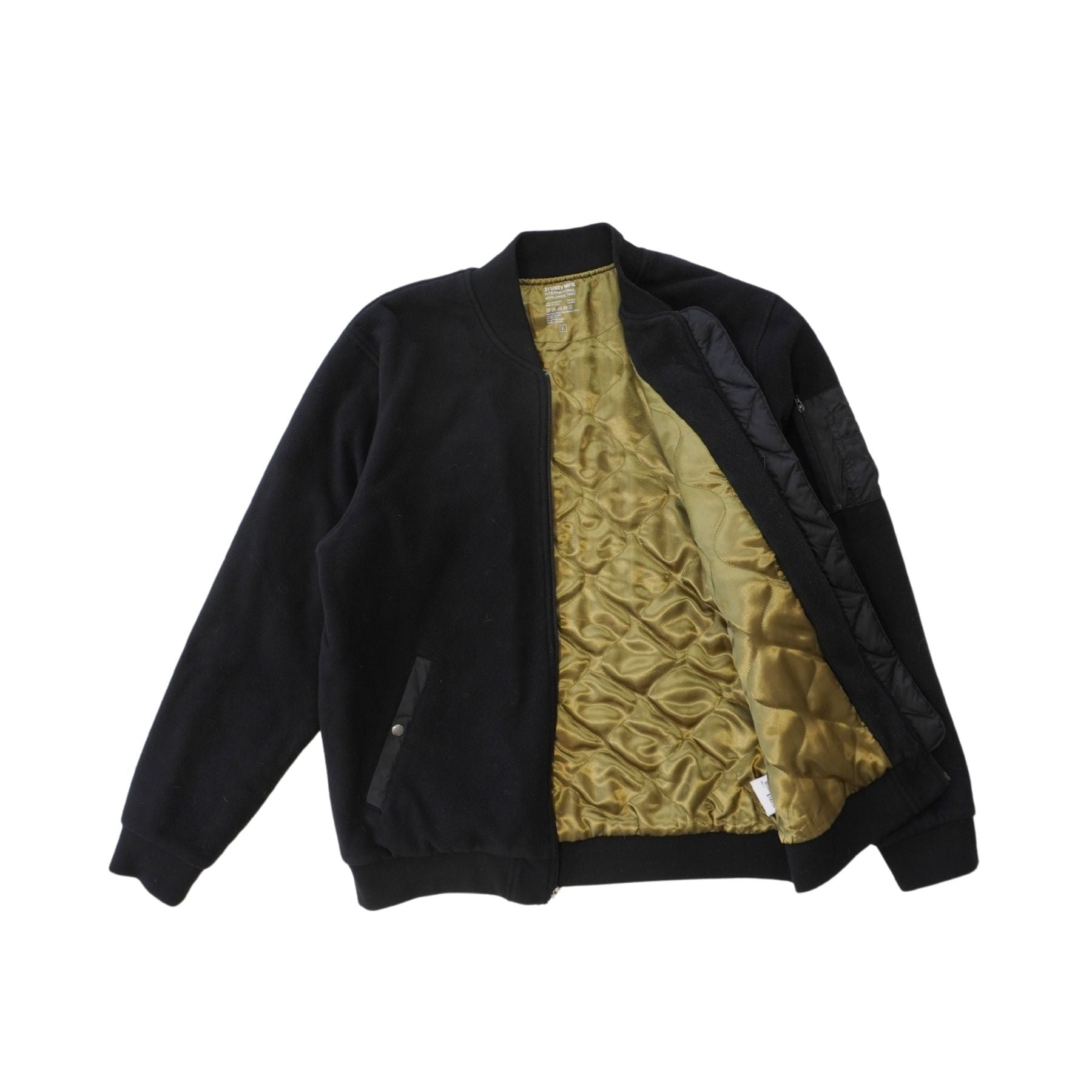 Stussy Fleece Bomber Jacket - Men's L