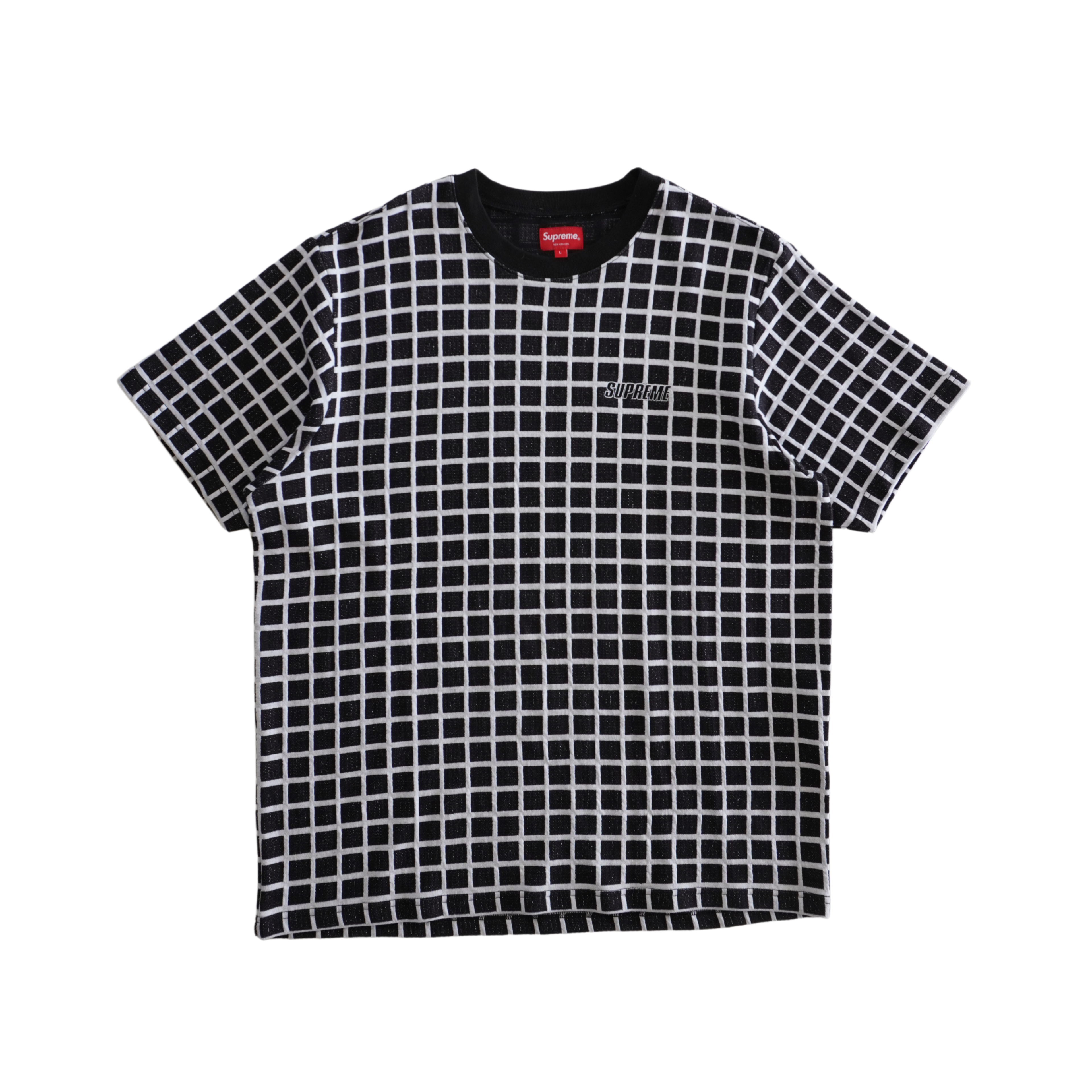 Supreme 'S/S19 Grid Jacquard' T-Shirt - Men's L