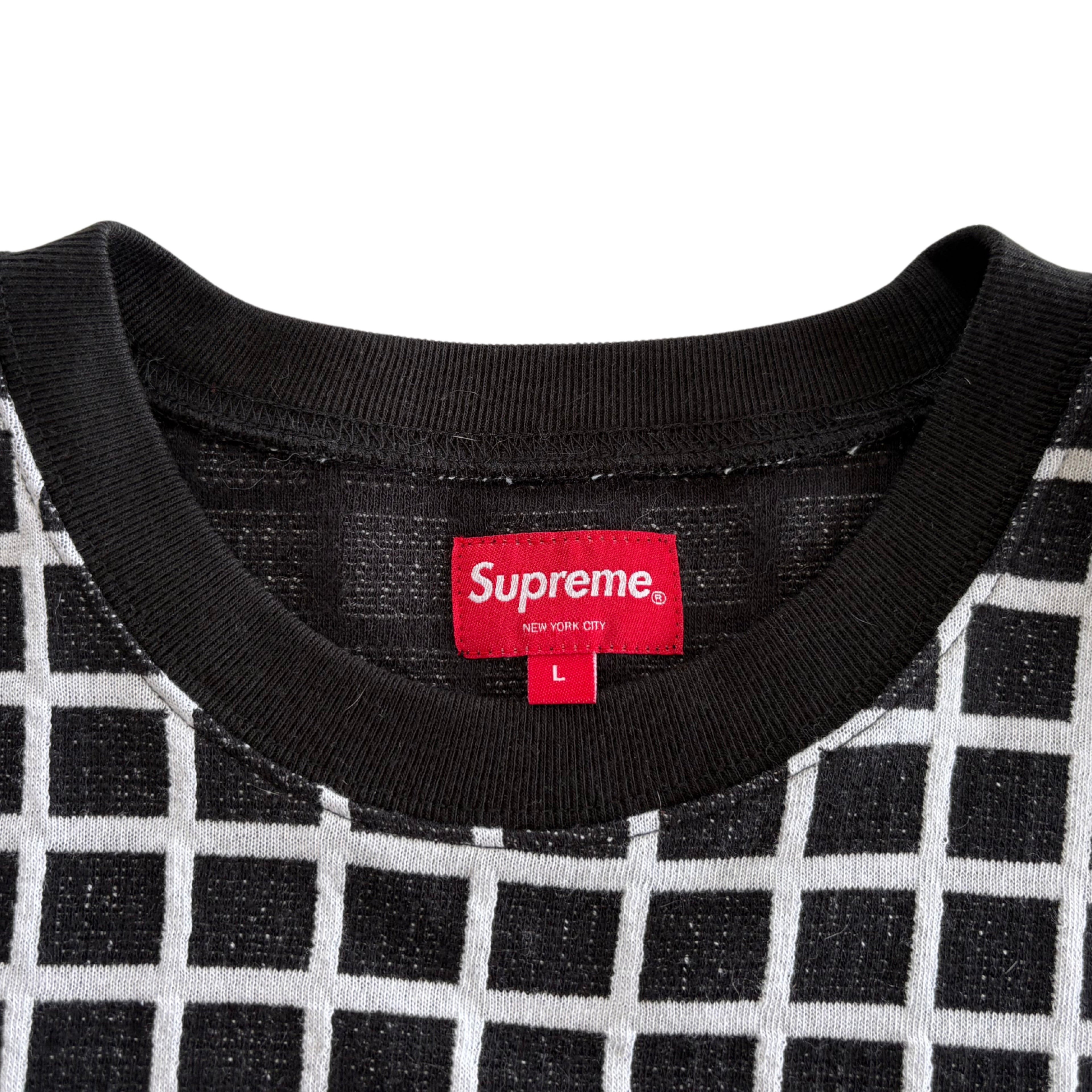 Supreme 'S/S19 Grid Jacquard' T-Shirt - Men's L