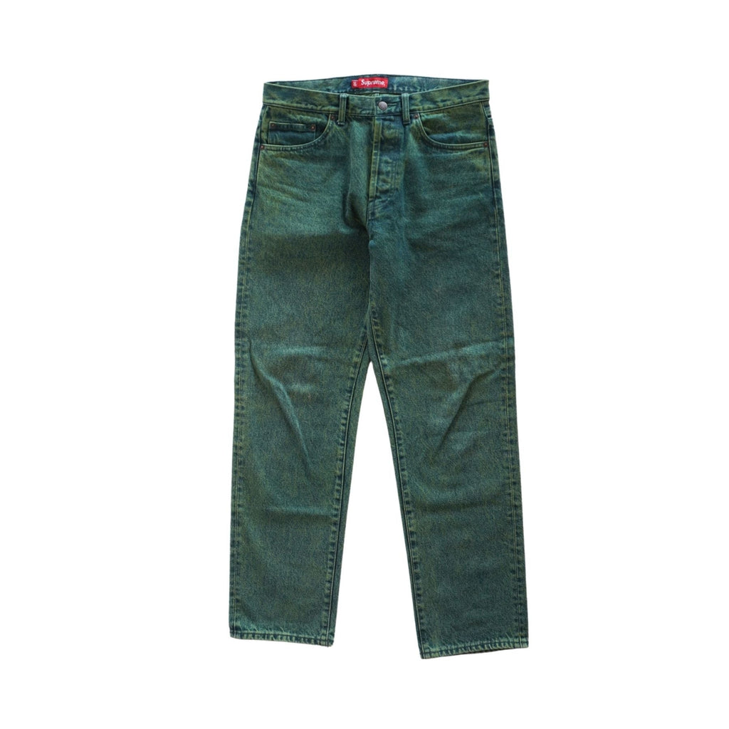 Supreme 'Regular Overdyed Green' Jeans - Men's 30