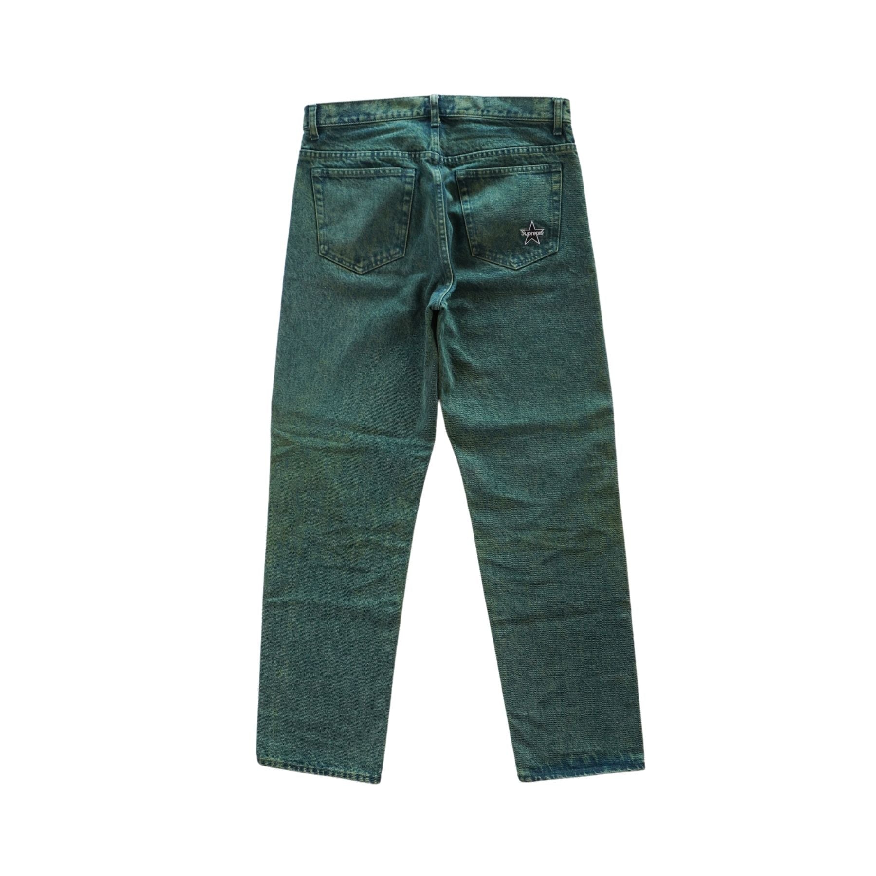 Supreme 'Regular Overdyed Green' Jeans - Men's 30