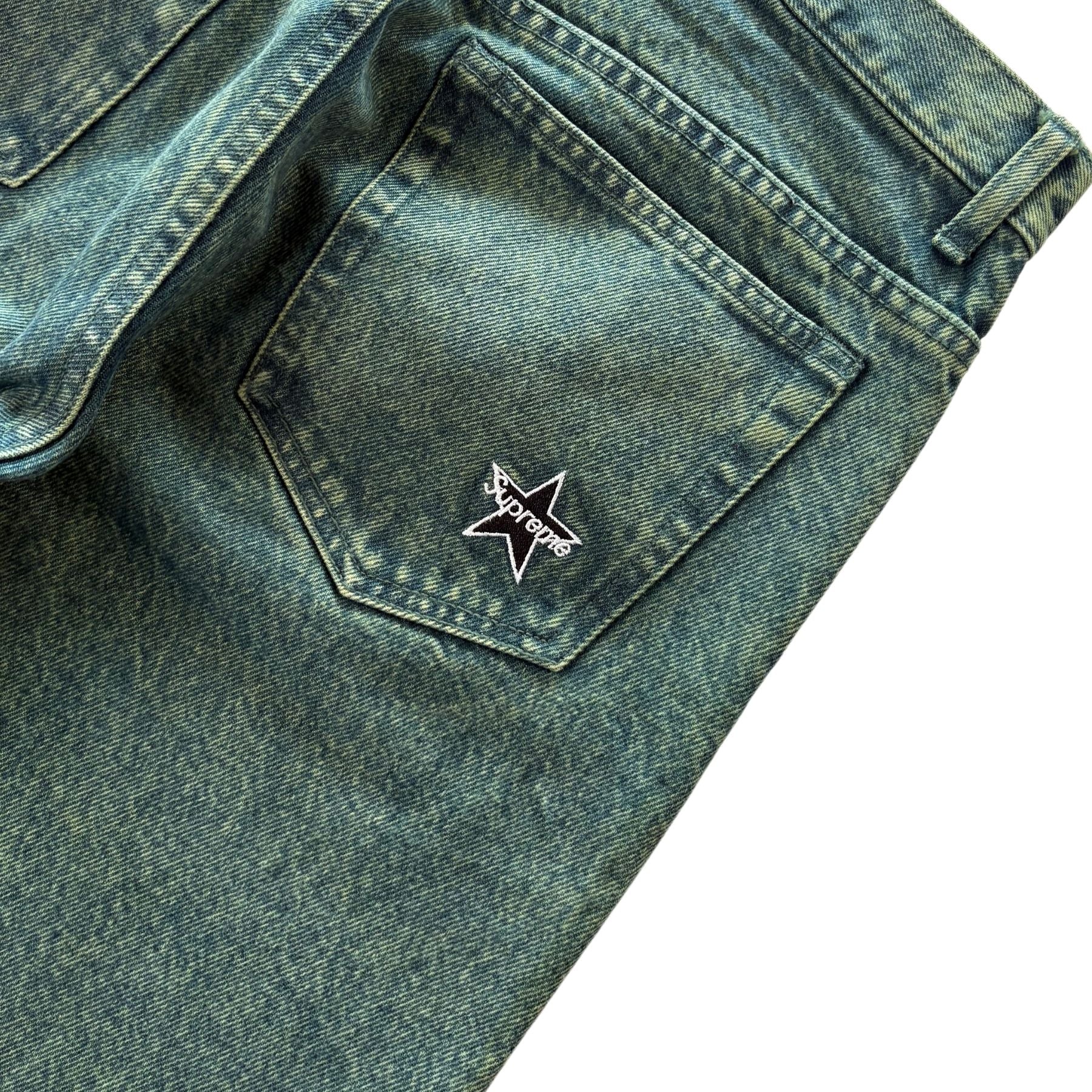 Supreme 'Regular Overdyed Green' Jeans - Men's 30