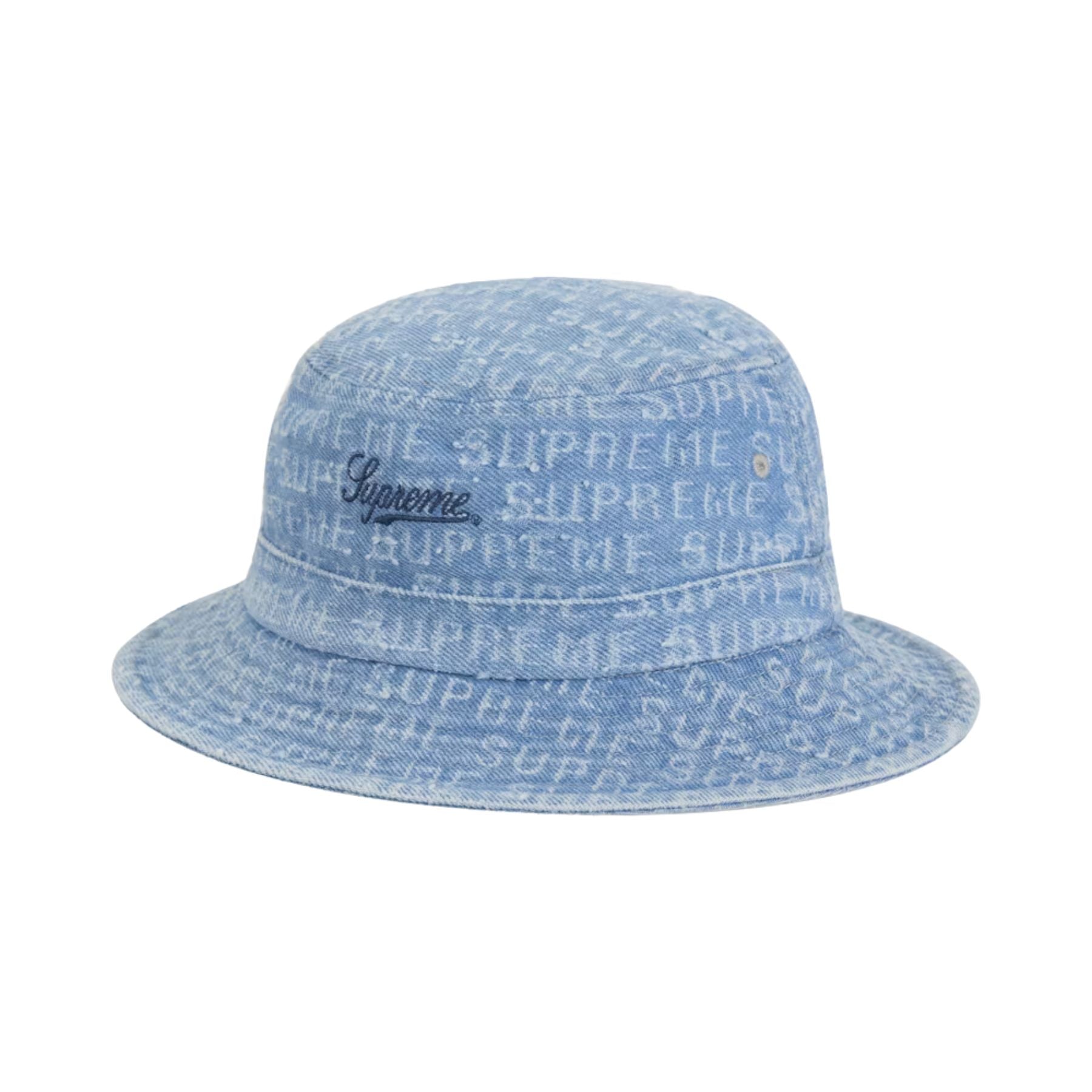Supreme 'Needle Punch Denim Crusher' Bucket Hat - S/M