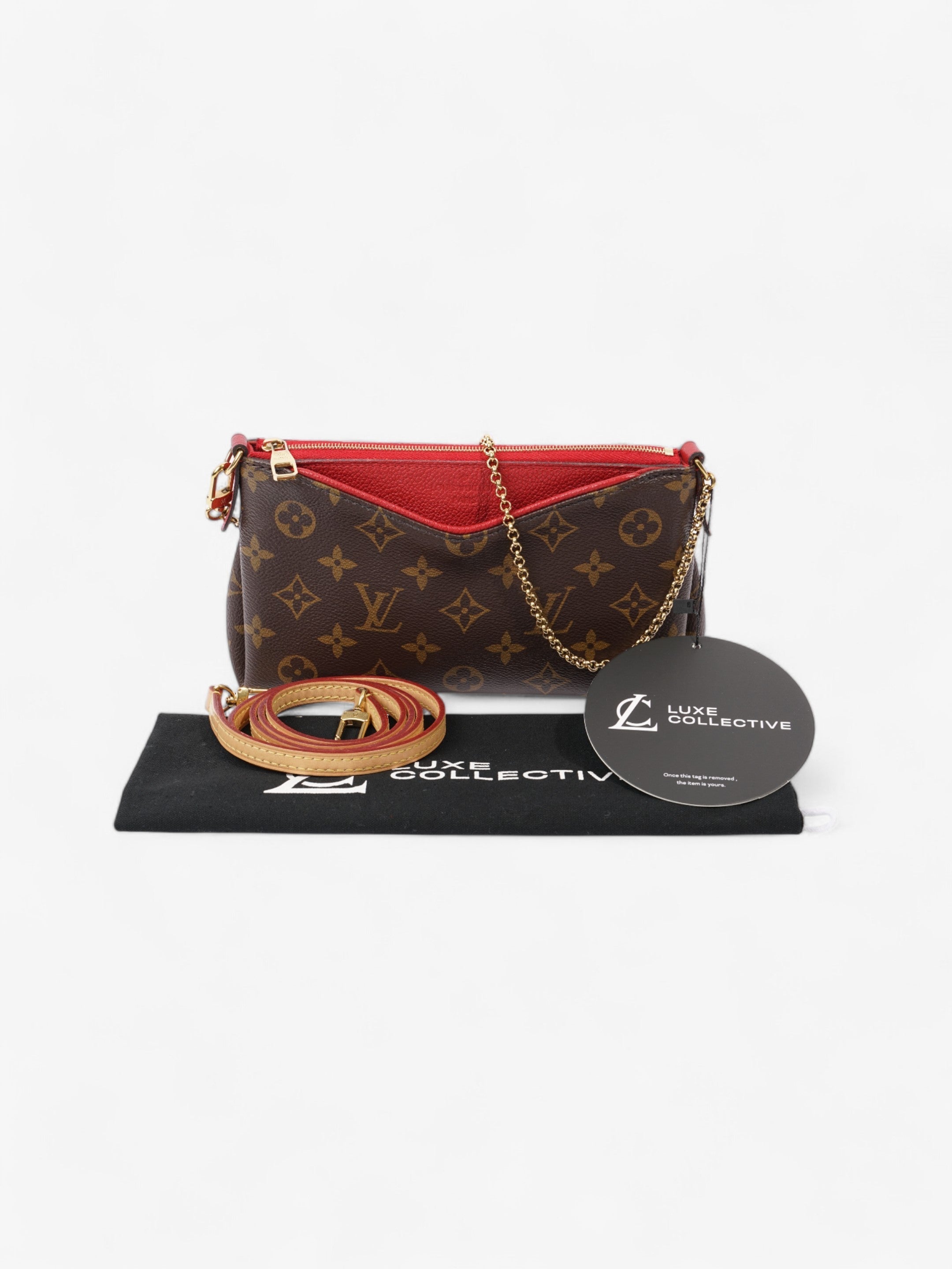 Louis Vuitton Pallas clutch Monogram / cherry
