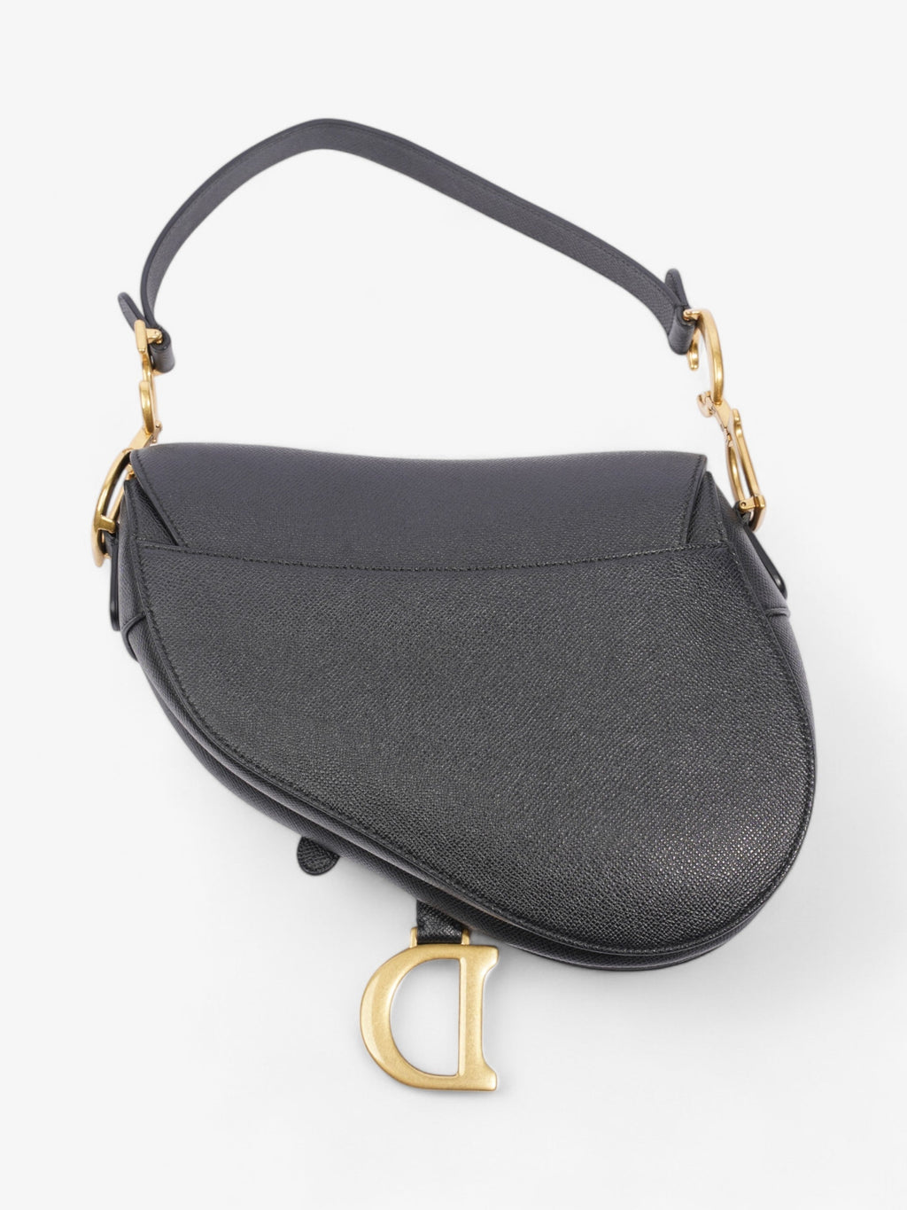 Christian Dior Saddle Bag Black Calfskin Leather