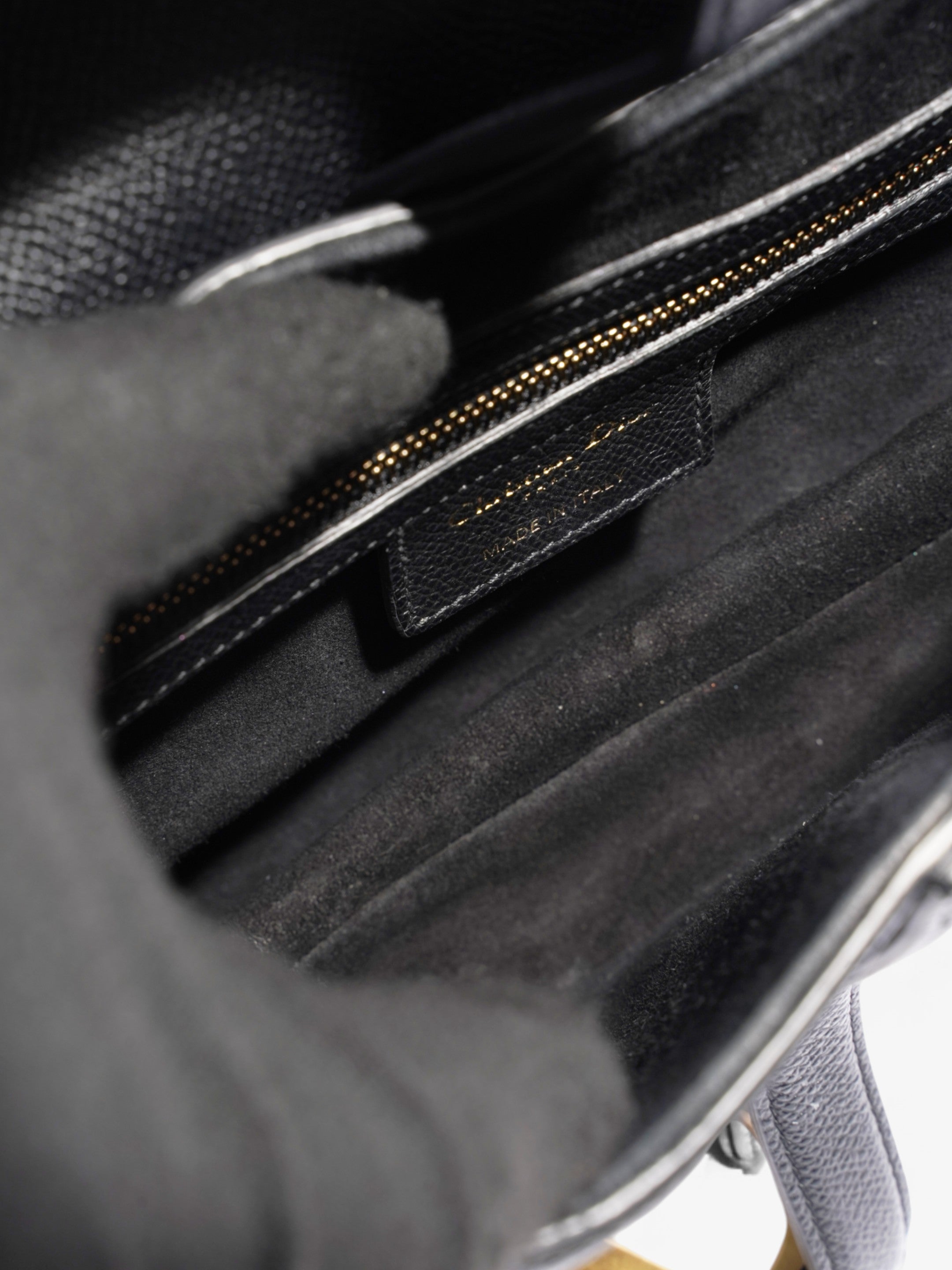 Christian Dior Saddle Bag Black Calfskin Leather