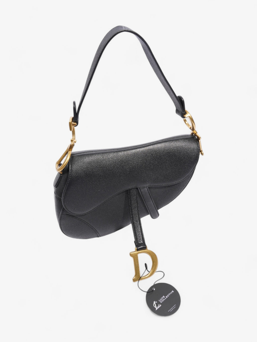 Christian Dior Saddle Bag Black Calfskin Leather