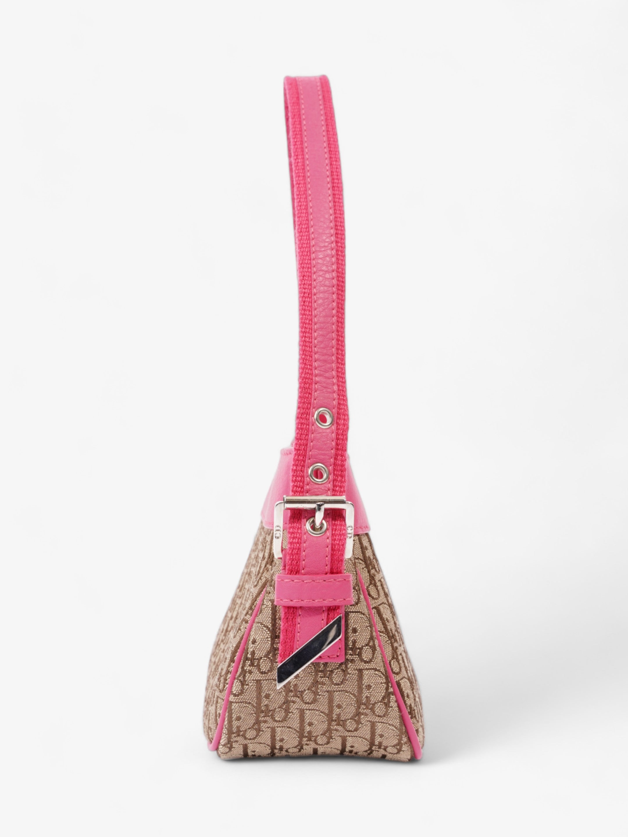Christian Dior Street Chic Beige / Fuschia Canvas Mini