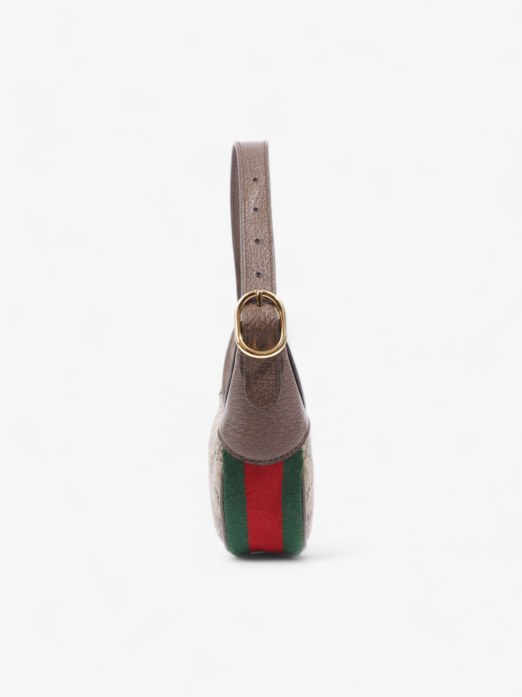 Gucci GG Mini Ophidia Beige And Ebony GG Supreme / Gucci Stripe Coated Canvas
