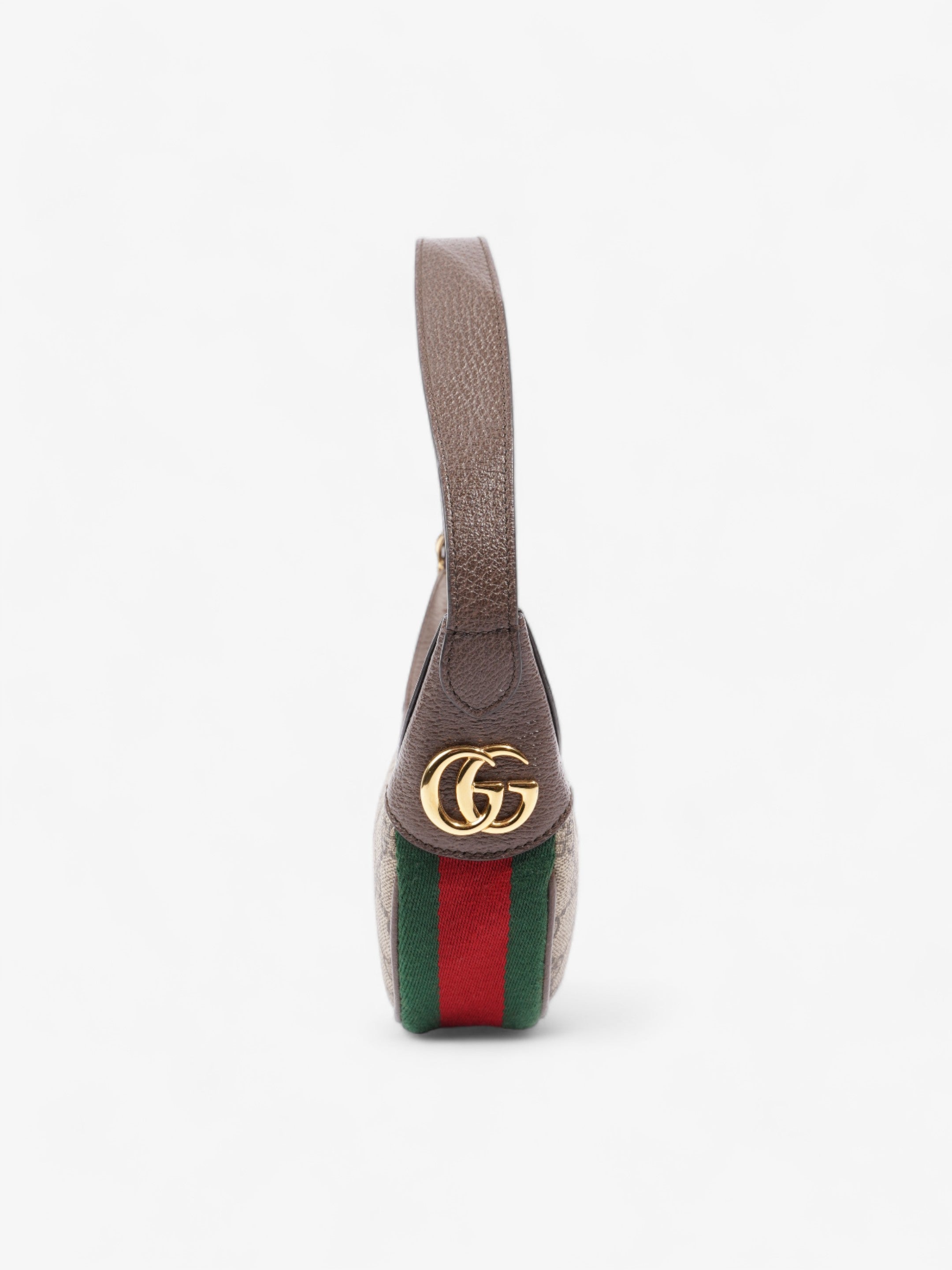 Gucci GG Mini Ophidia Beige And Ebony GG Supreme / Gucci Stripe Coated Canvas