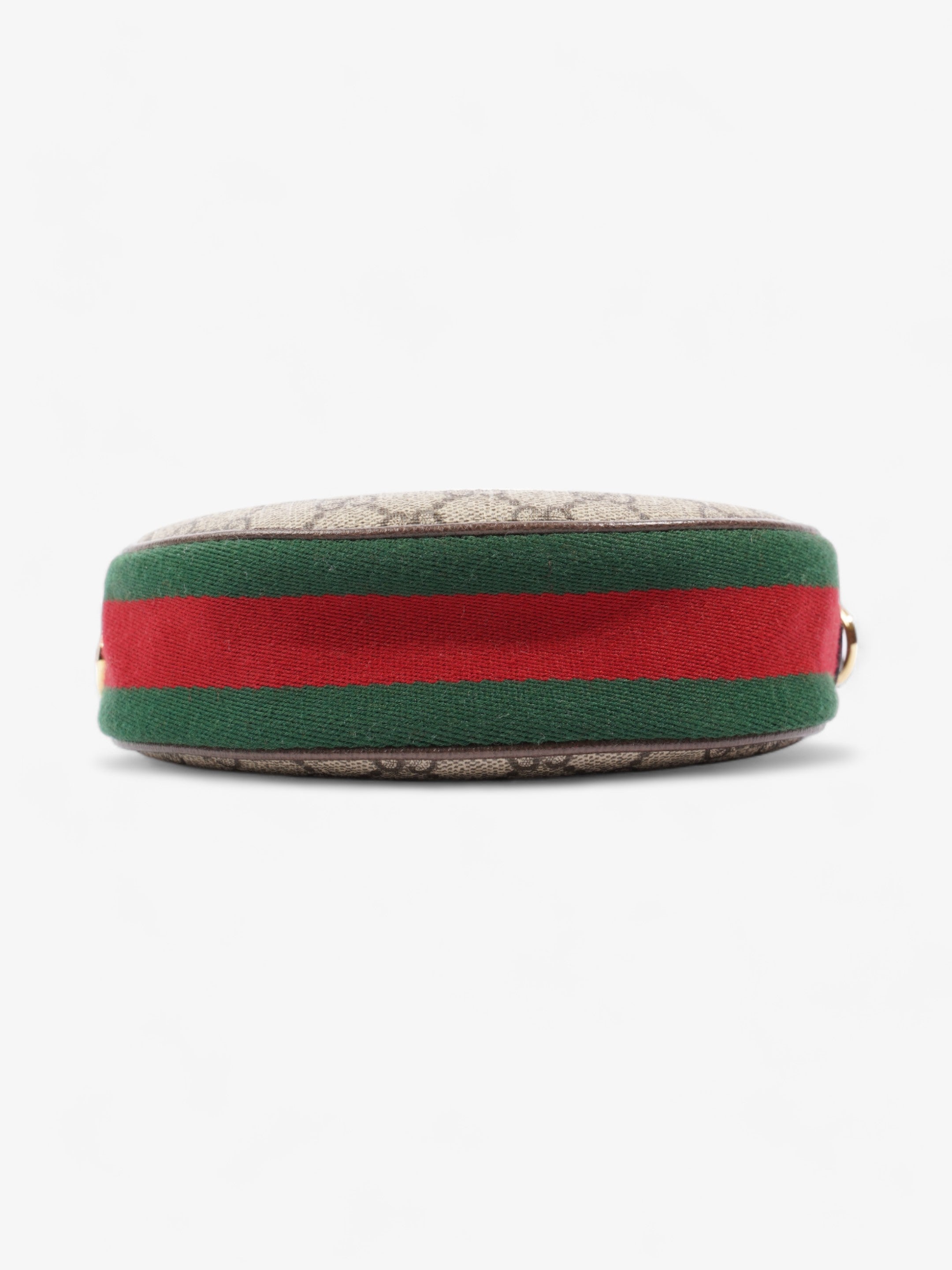 Gucci GG Mini Ophidia Beige And Ebony GG Supreme / Gucci Stripe Coated Canvas
