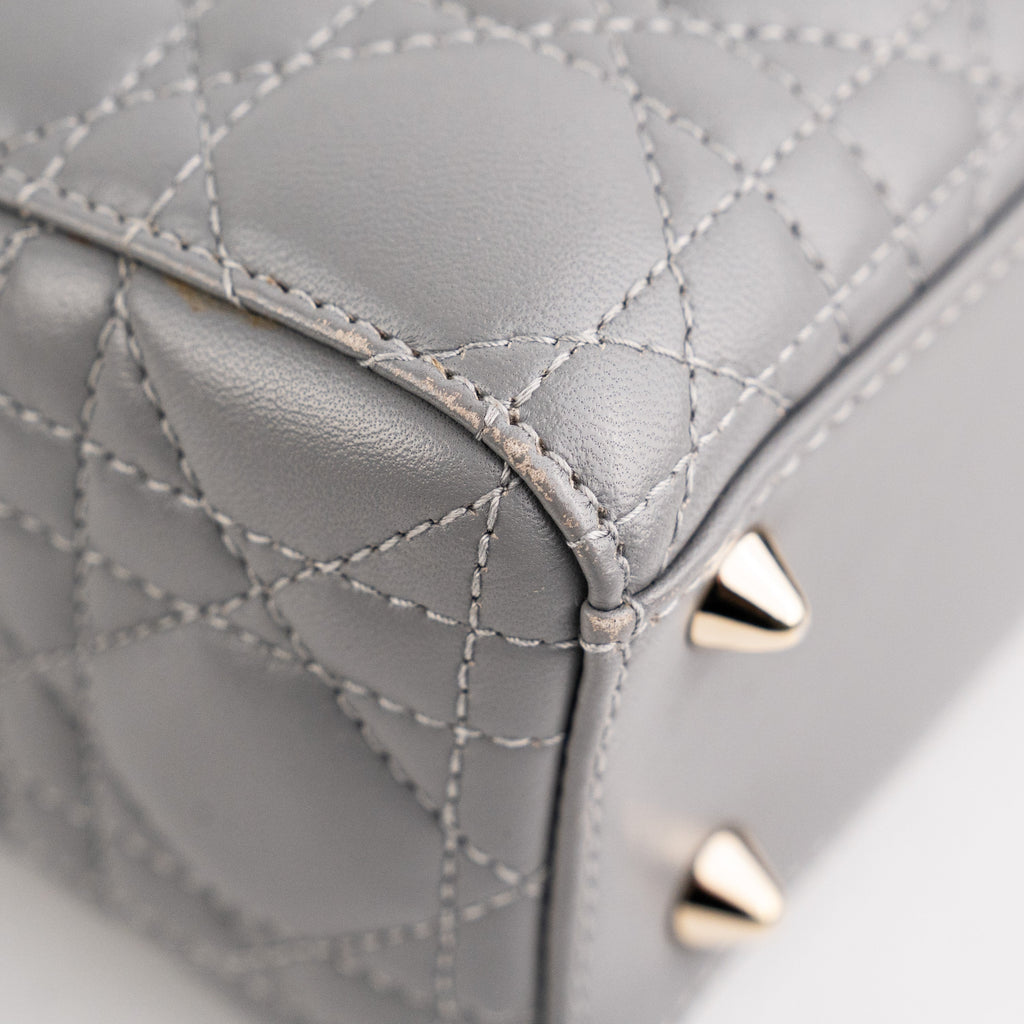Lady Dior Small ABC Lambskin Grey