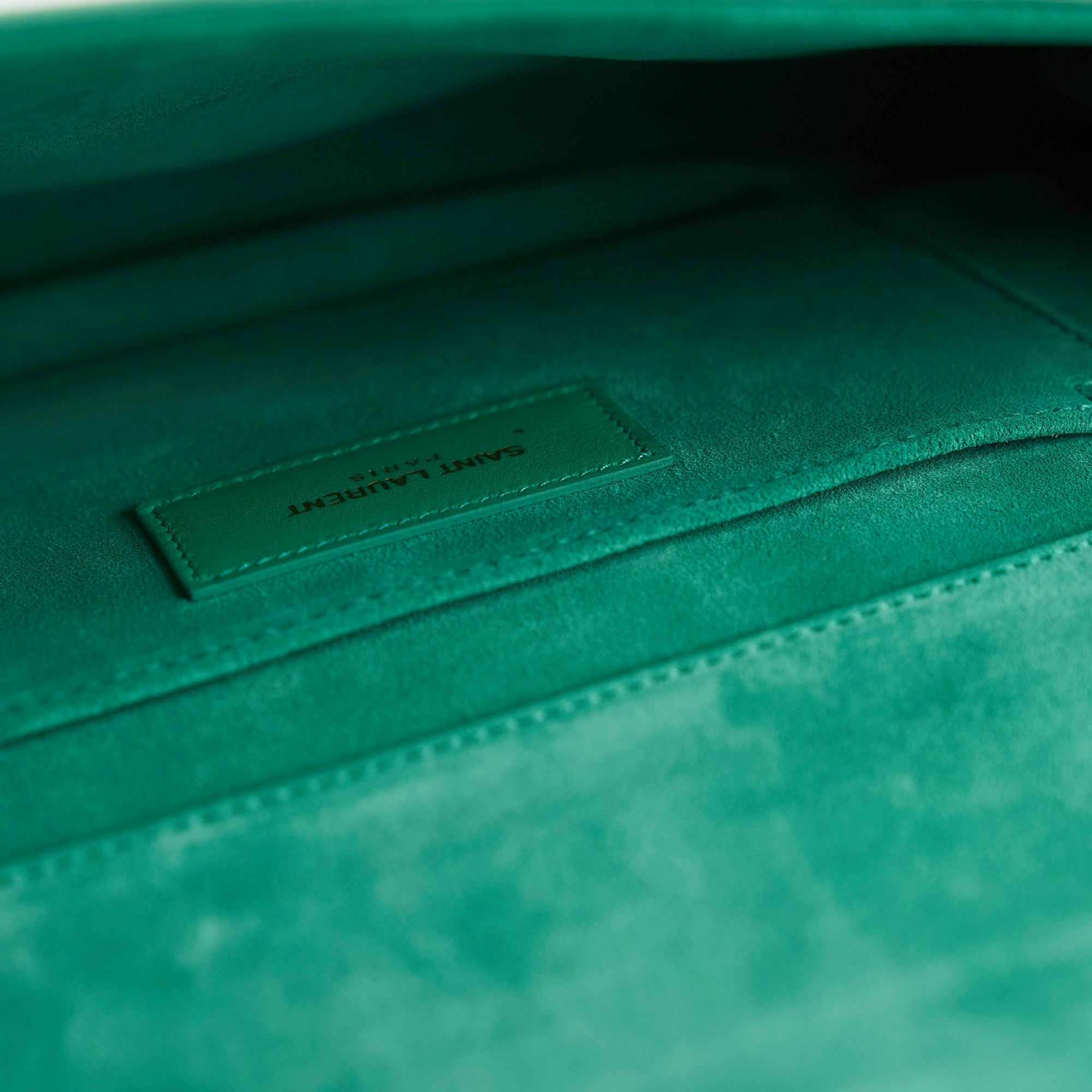 Saint Laurent Y Clutch Green