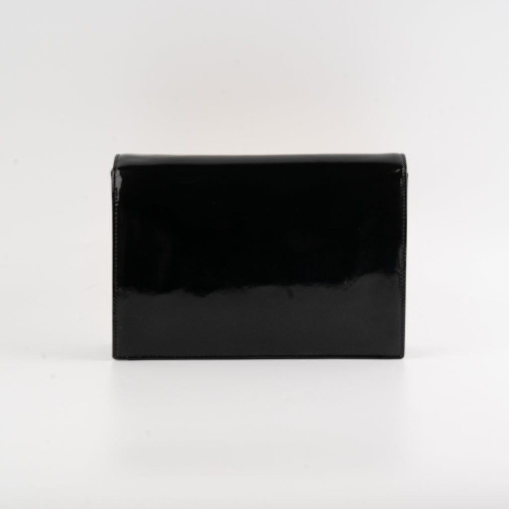 Chanel Vintage Patent Graphic Clutch