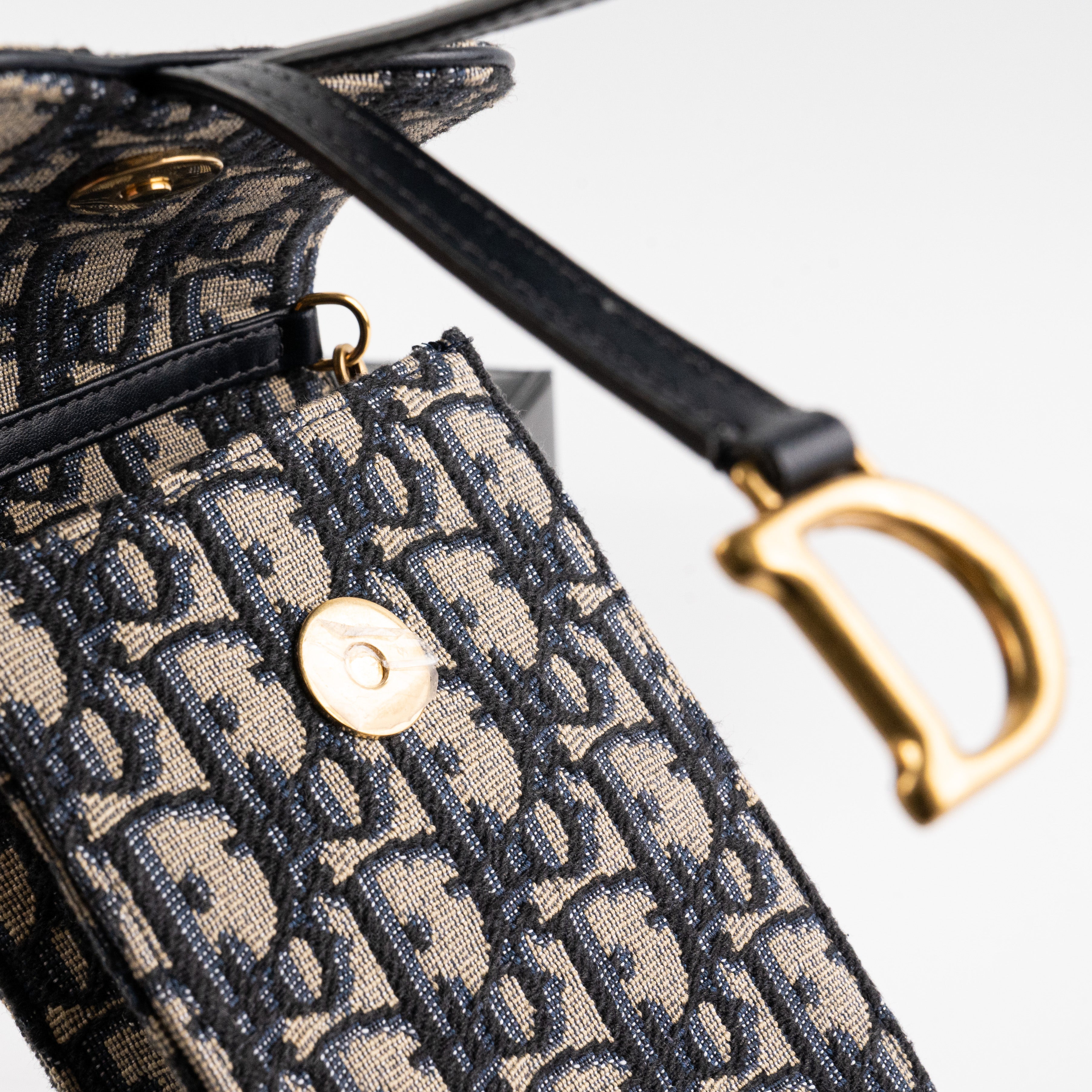 Dior SLG Saddle Pouch Navy
