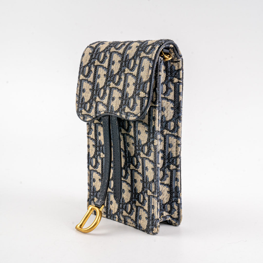 Dior SLG Saddle Pouch Navy
