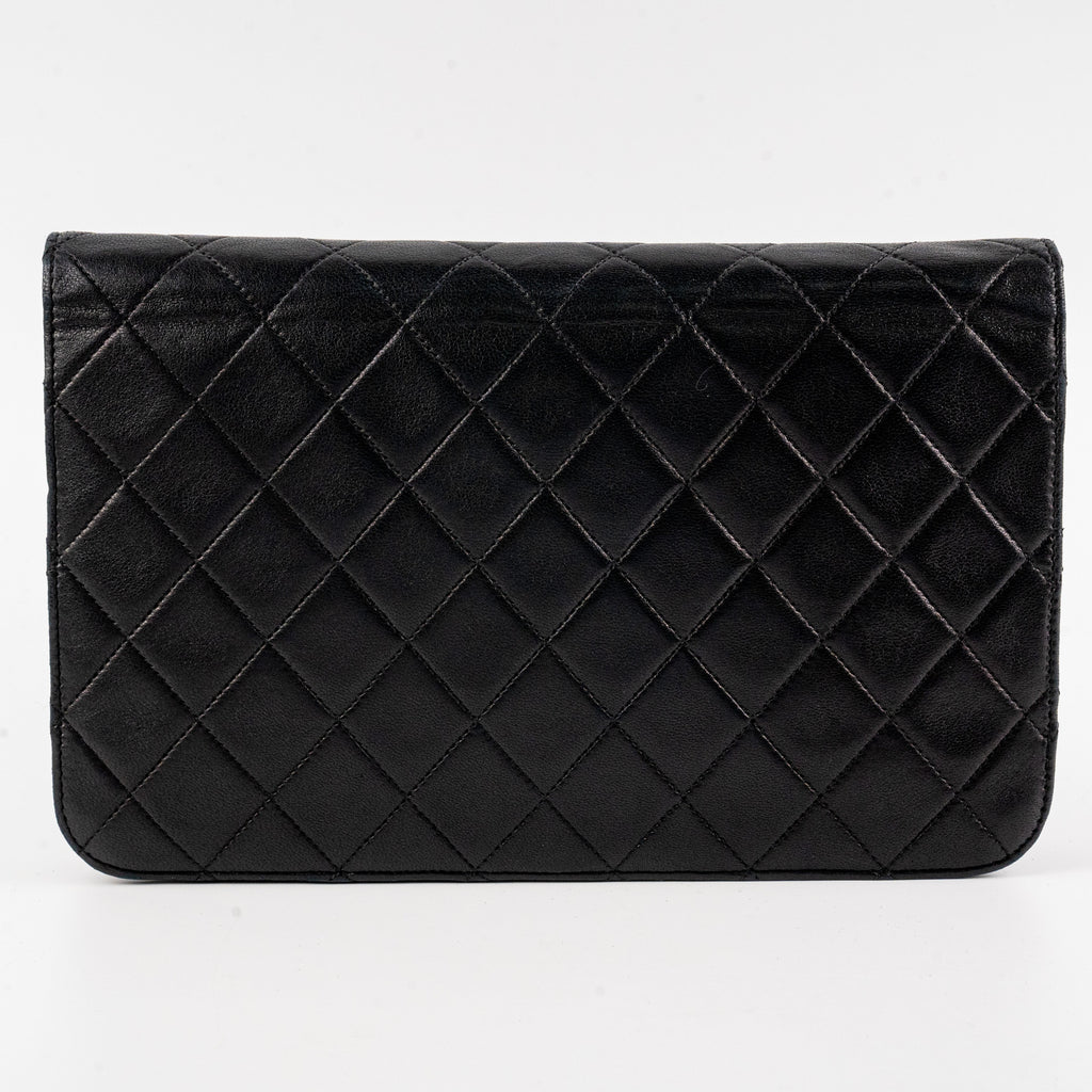 Chanel Vintage Flap Clutch Shoulder Bag Black