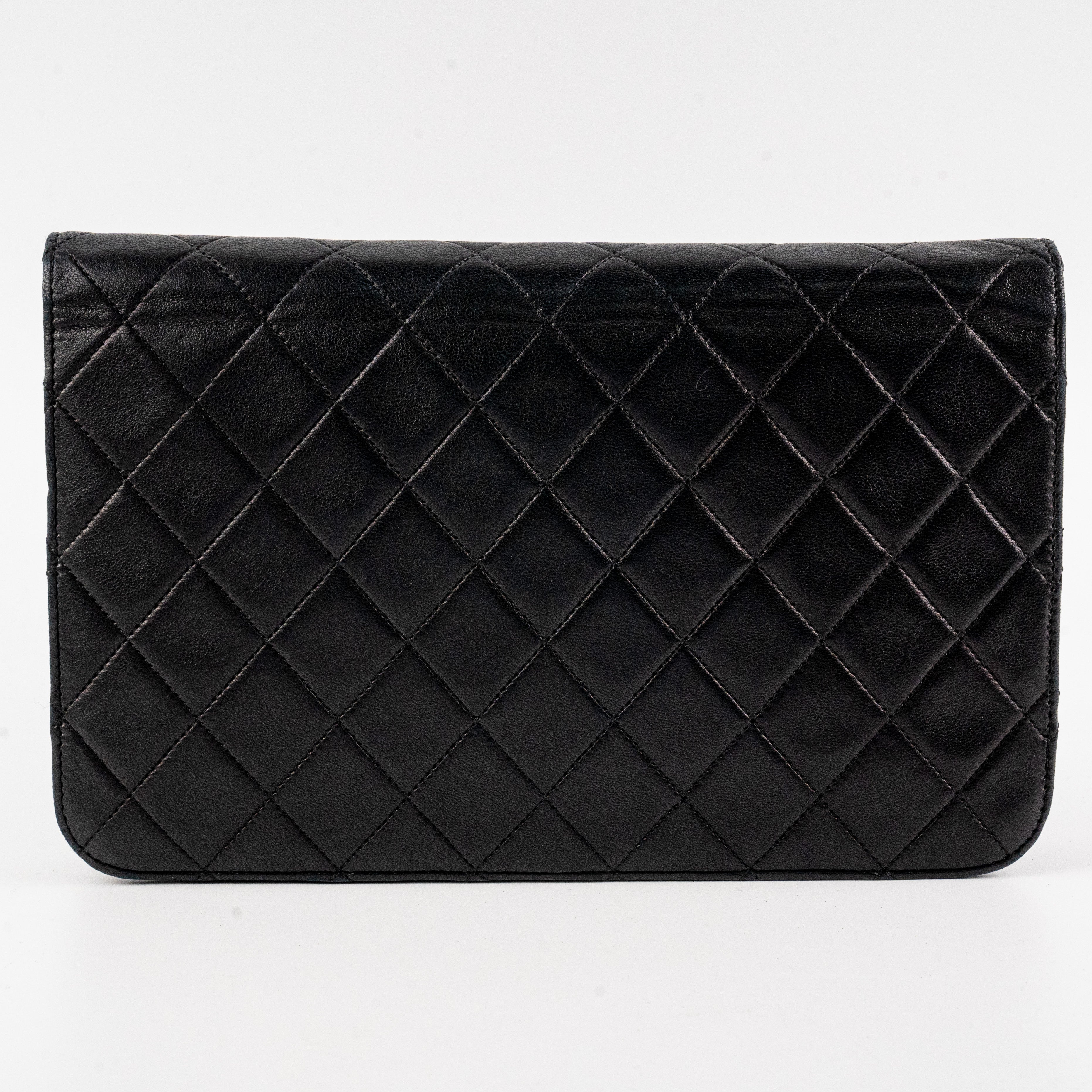Chanel Vintage Flap Clutch Shoulder Bag Black