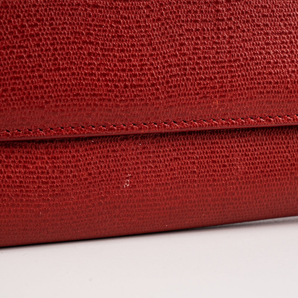 Saint Laurent Red Leather Clutch