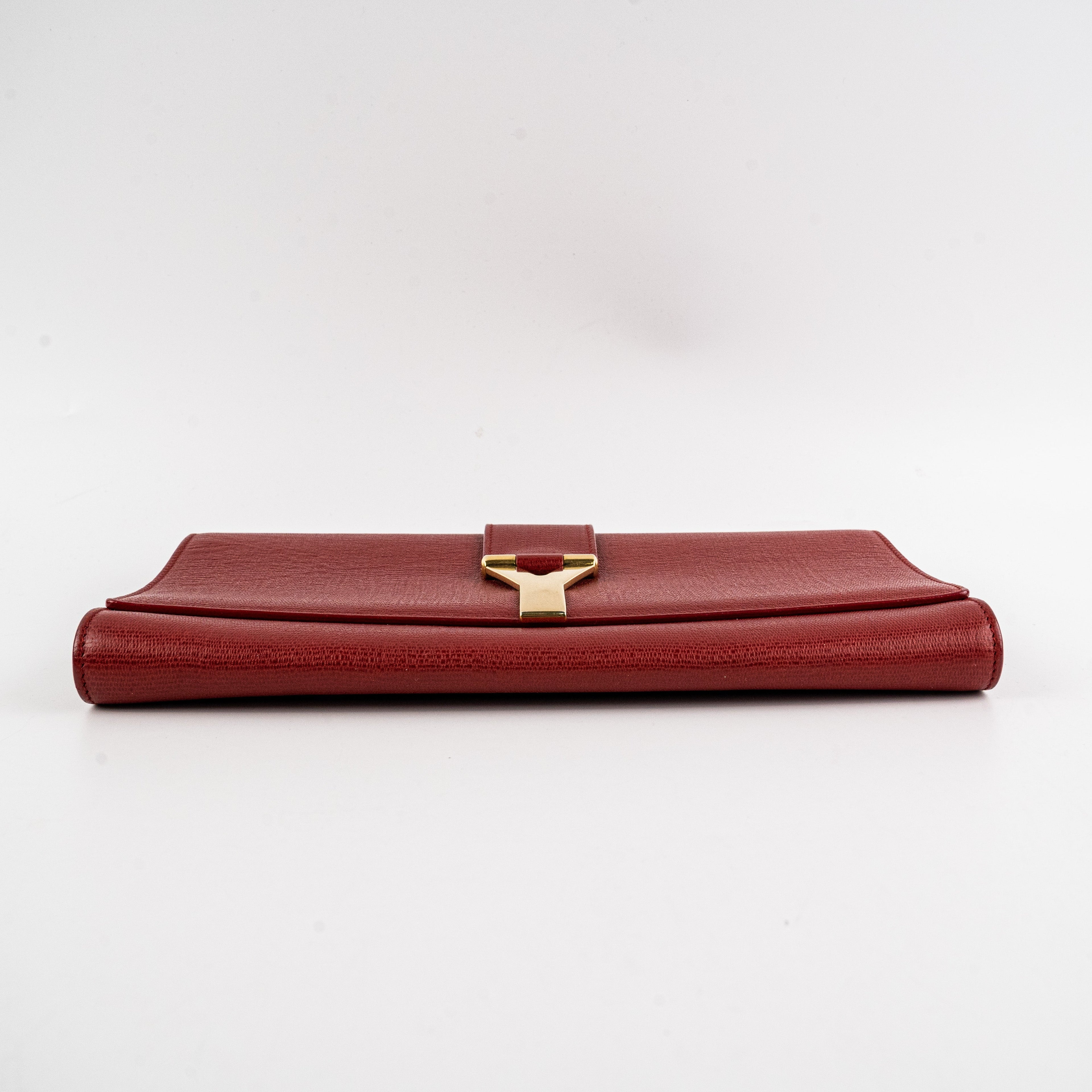 Saint Laurent Red Leather Clutch