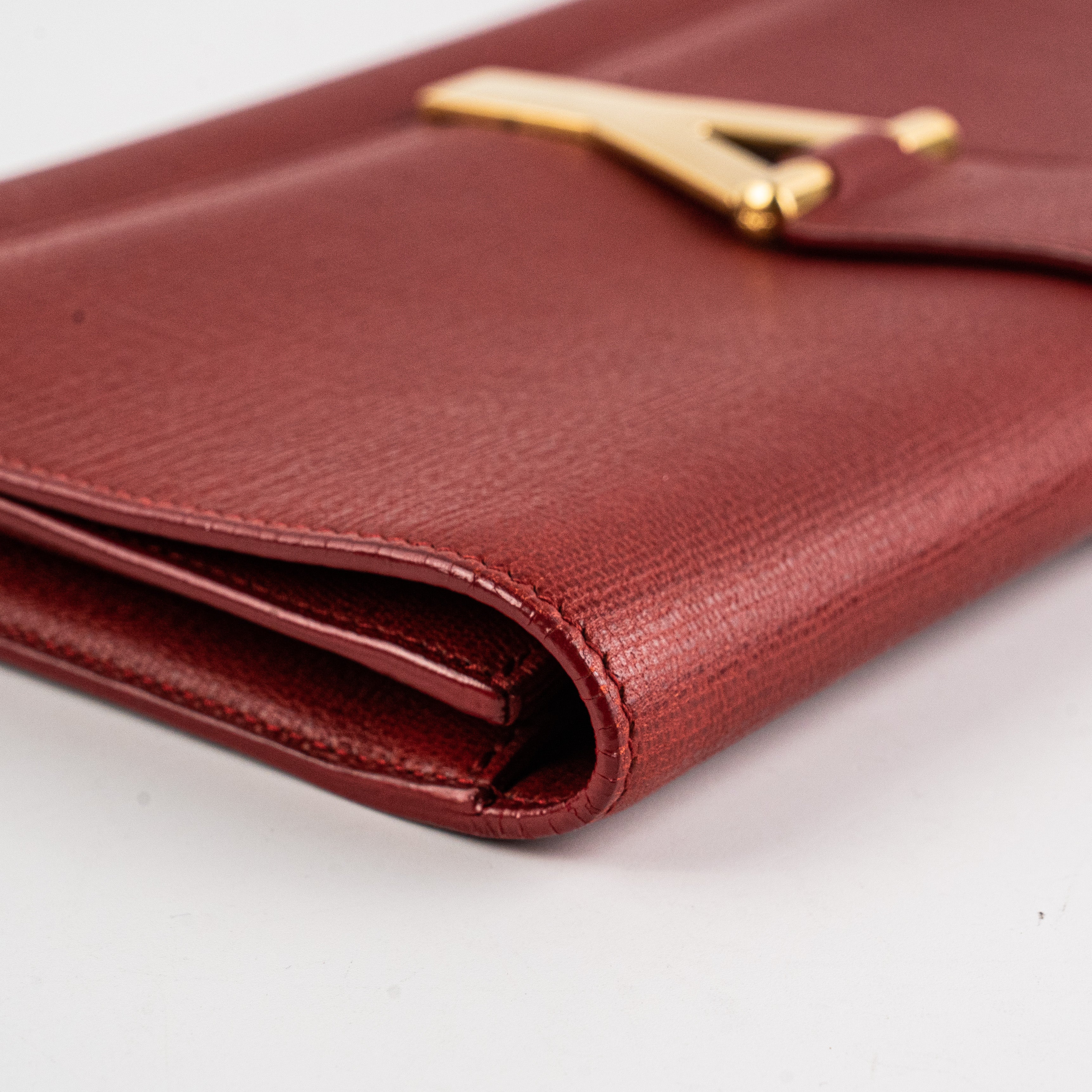 Saint Laurent Red Leather Clutch