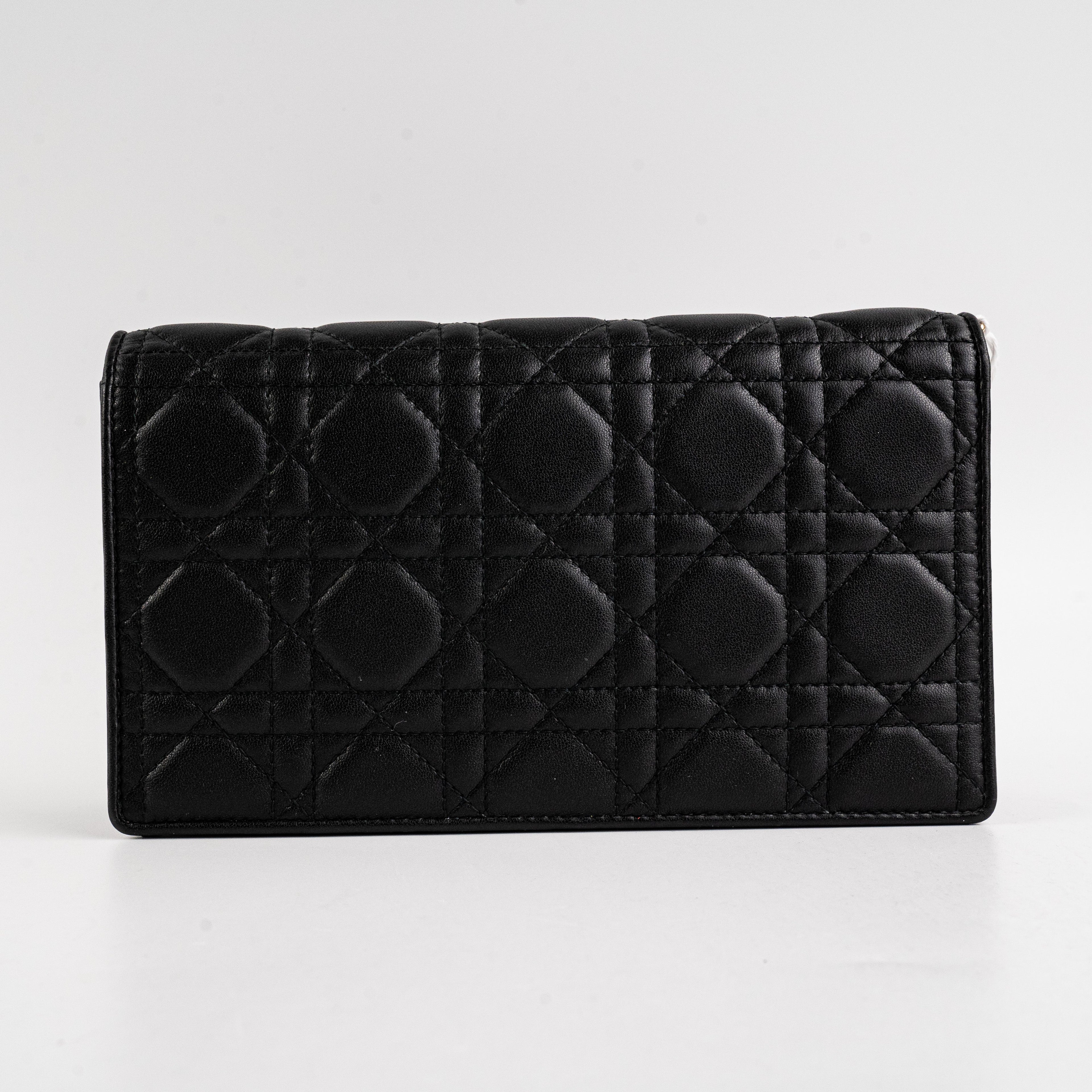 Christian Dior Lady Dior Pouch Black Crossbody Bag