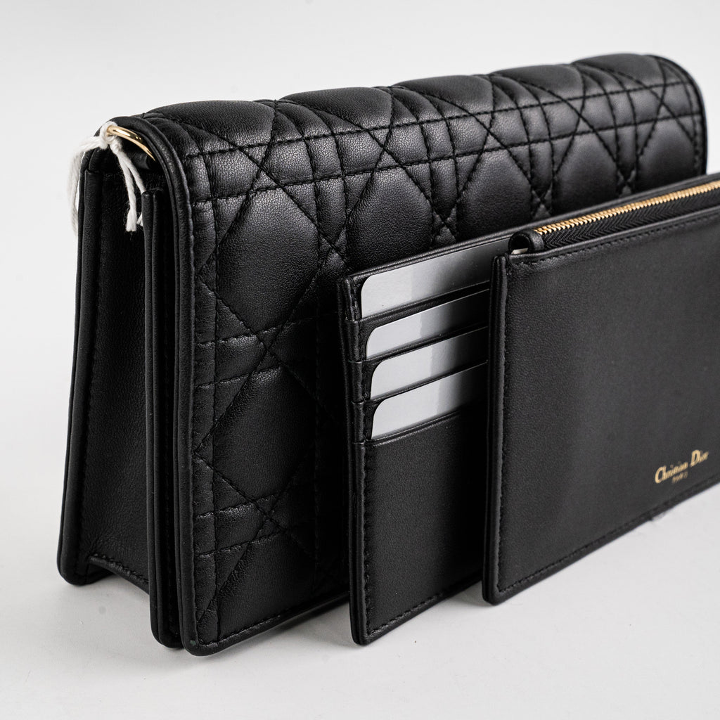 Christian Dior Lady Dior Pouch Black Crossbody Bag