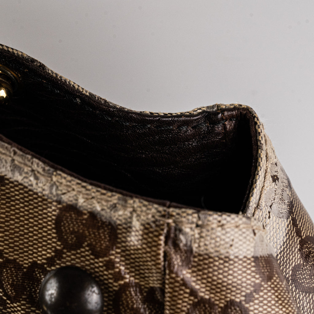Gucci Babouska Heart Monogram Shoulder Bag