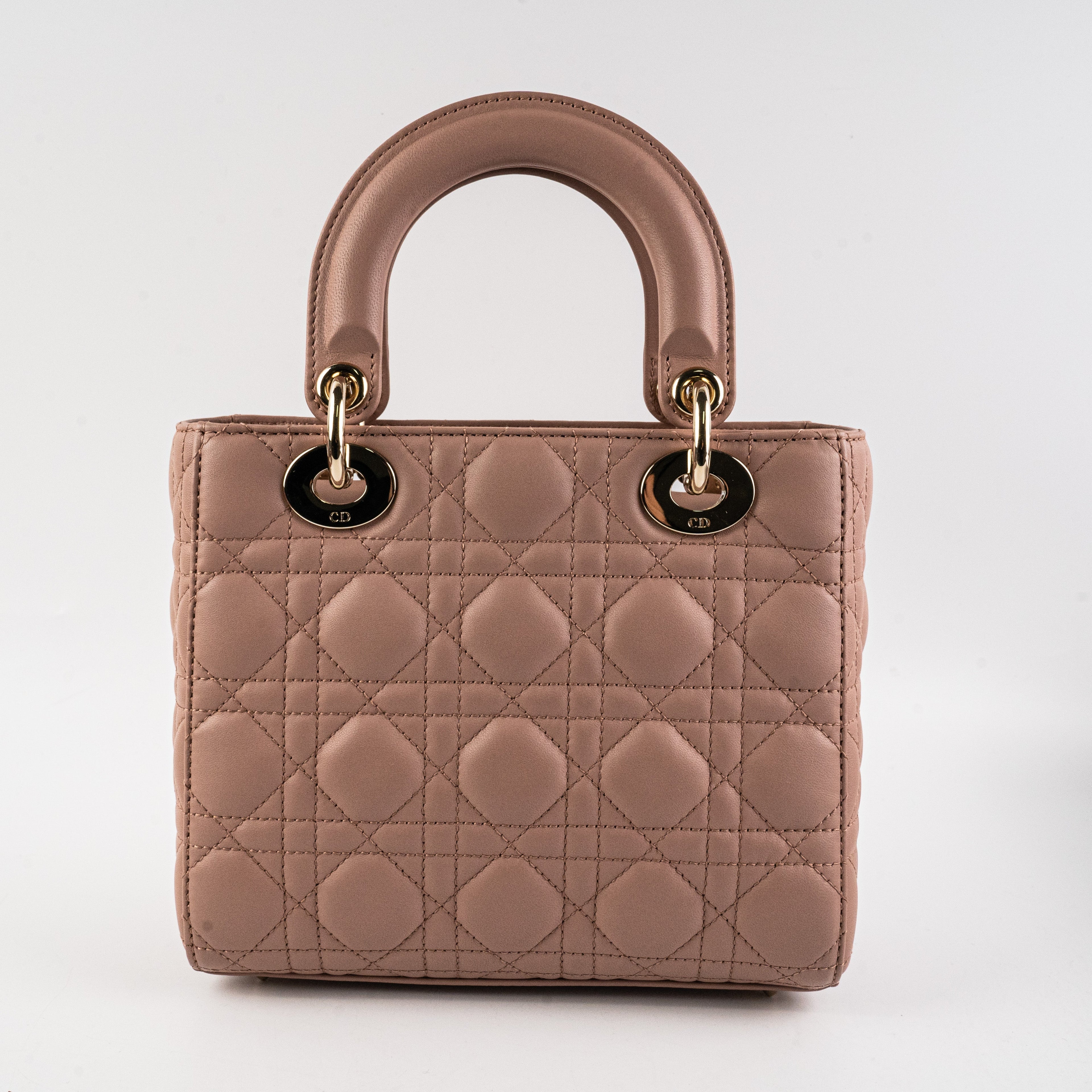 Christian Dior Small Lady Dior Lambskin Pink Bag