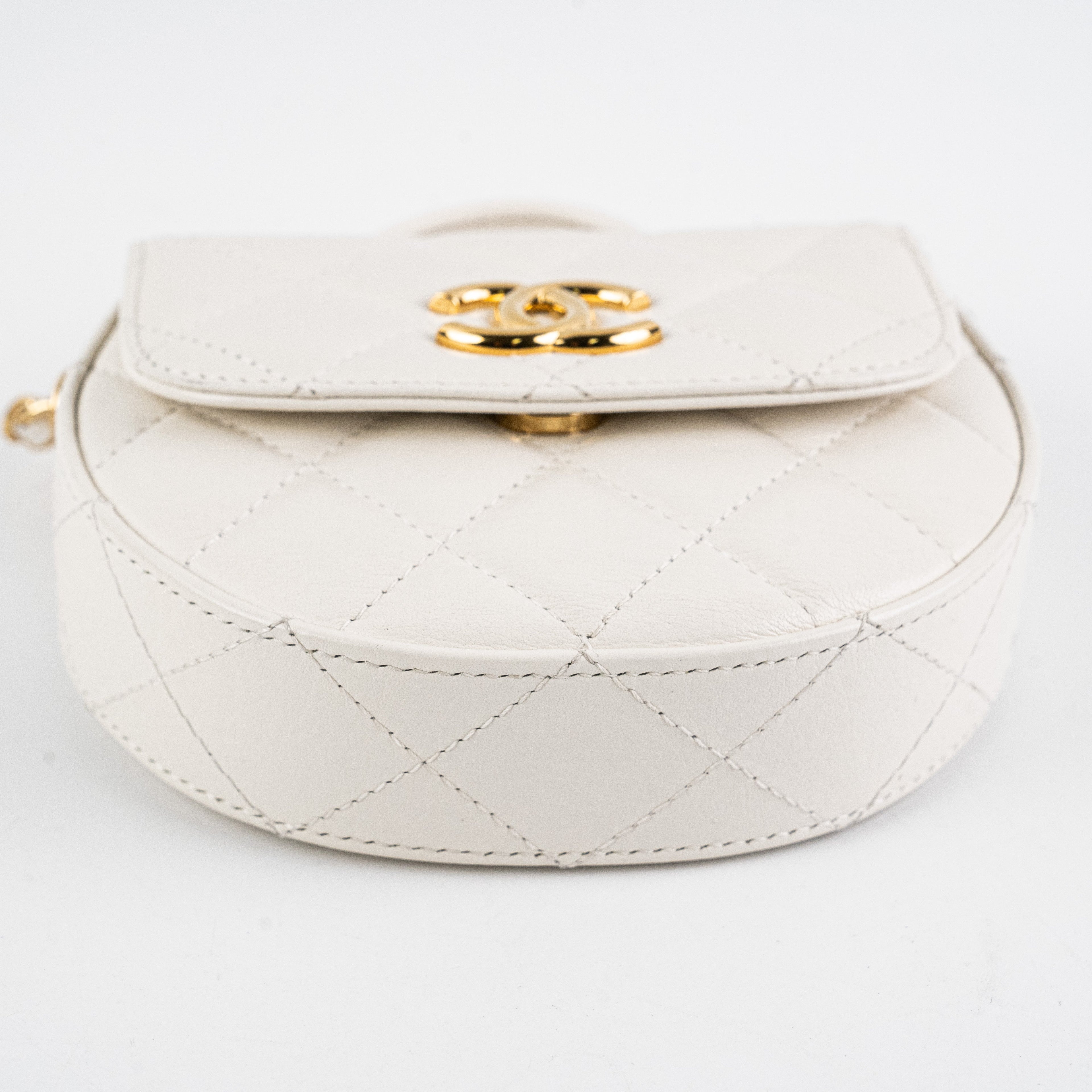 Chanel Mini Clutch with Chain White Crossbody Bag