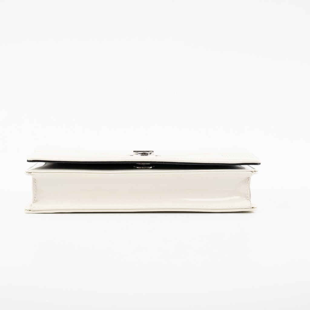 Dior Diorama Patent Wallet On Chain Woc Ivory