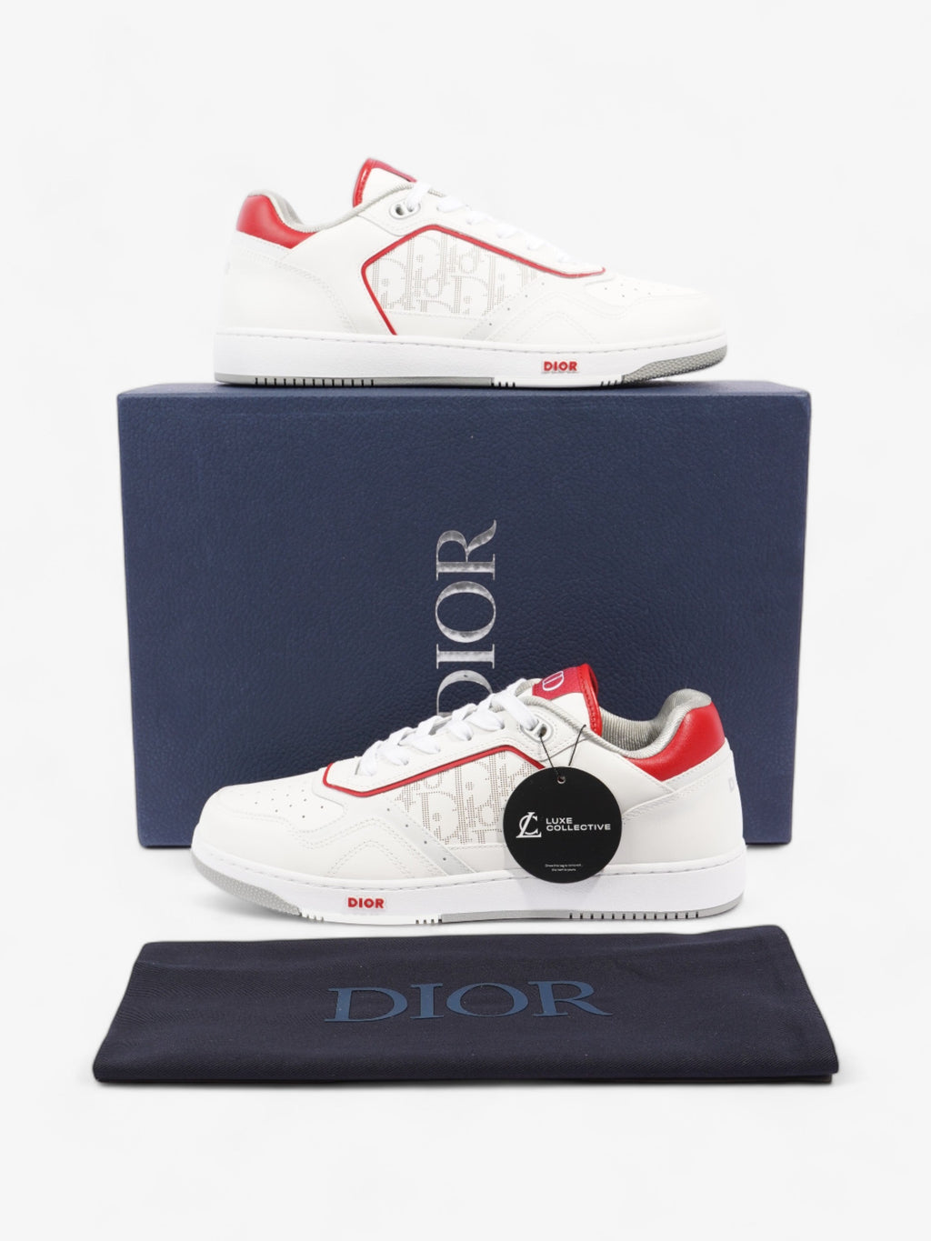 Christian Dior B27 White / Red Calfskin Leather EU 43 UK 9
