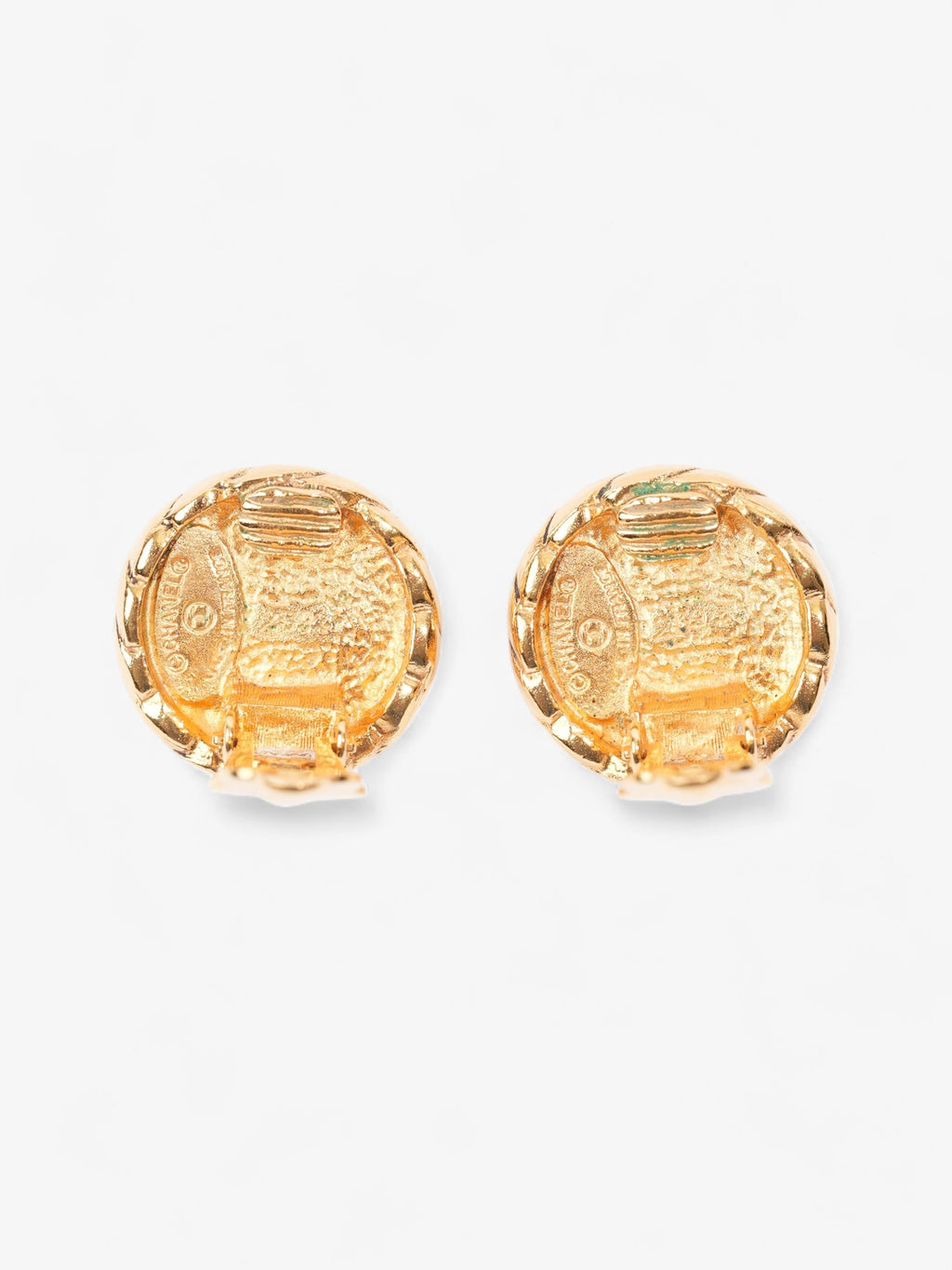 Chanel Faux Pearl Clip On Earrings Gold / White Base Metal